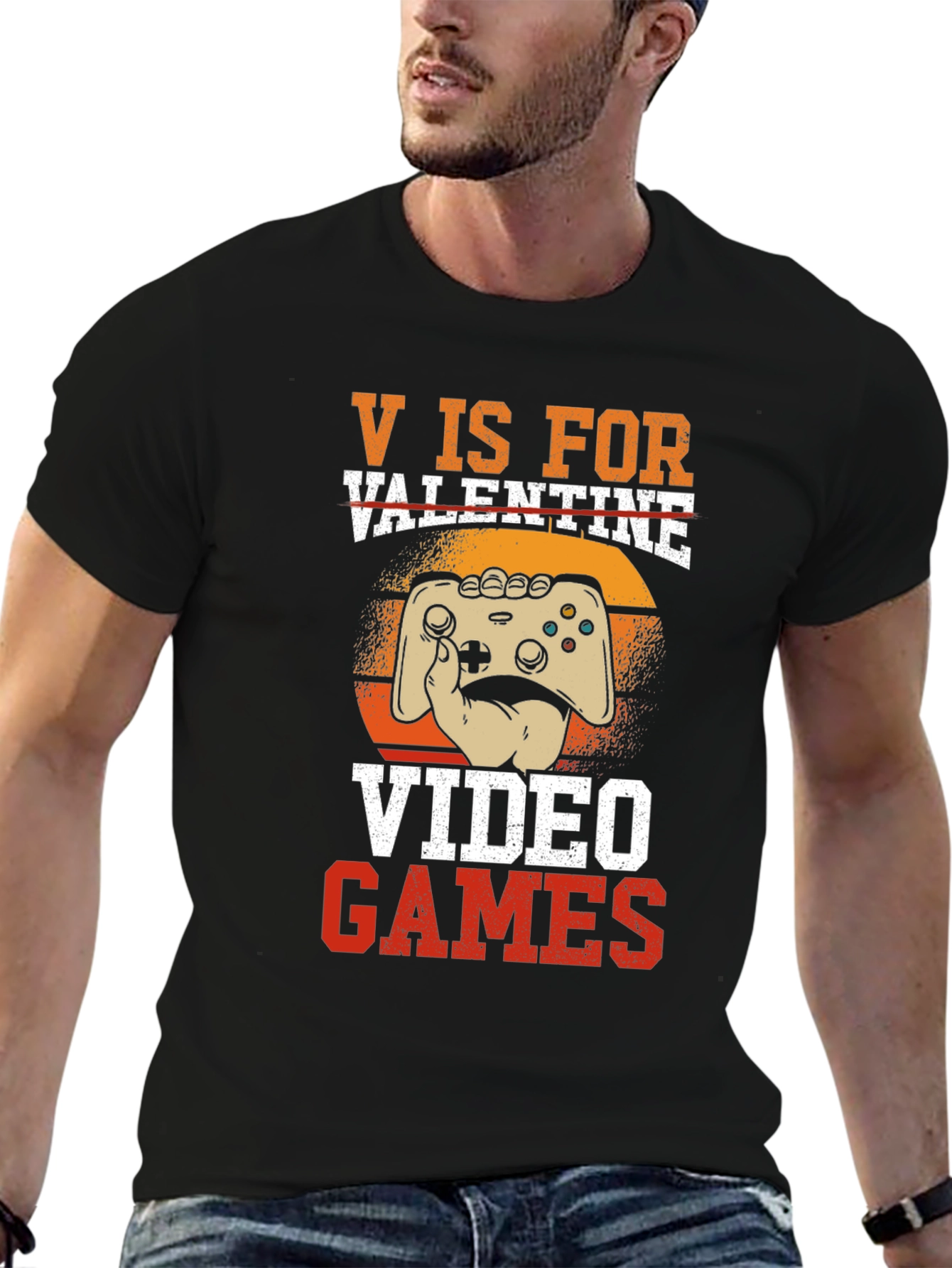V is for Valentine Video Games T-Shirt