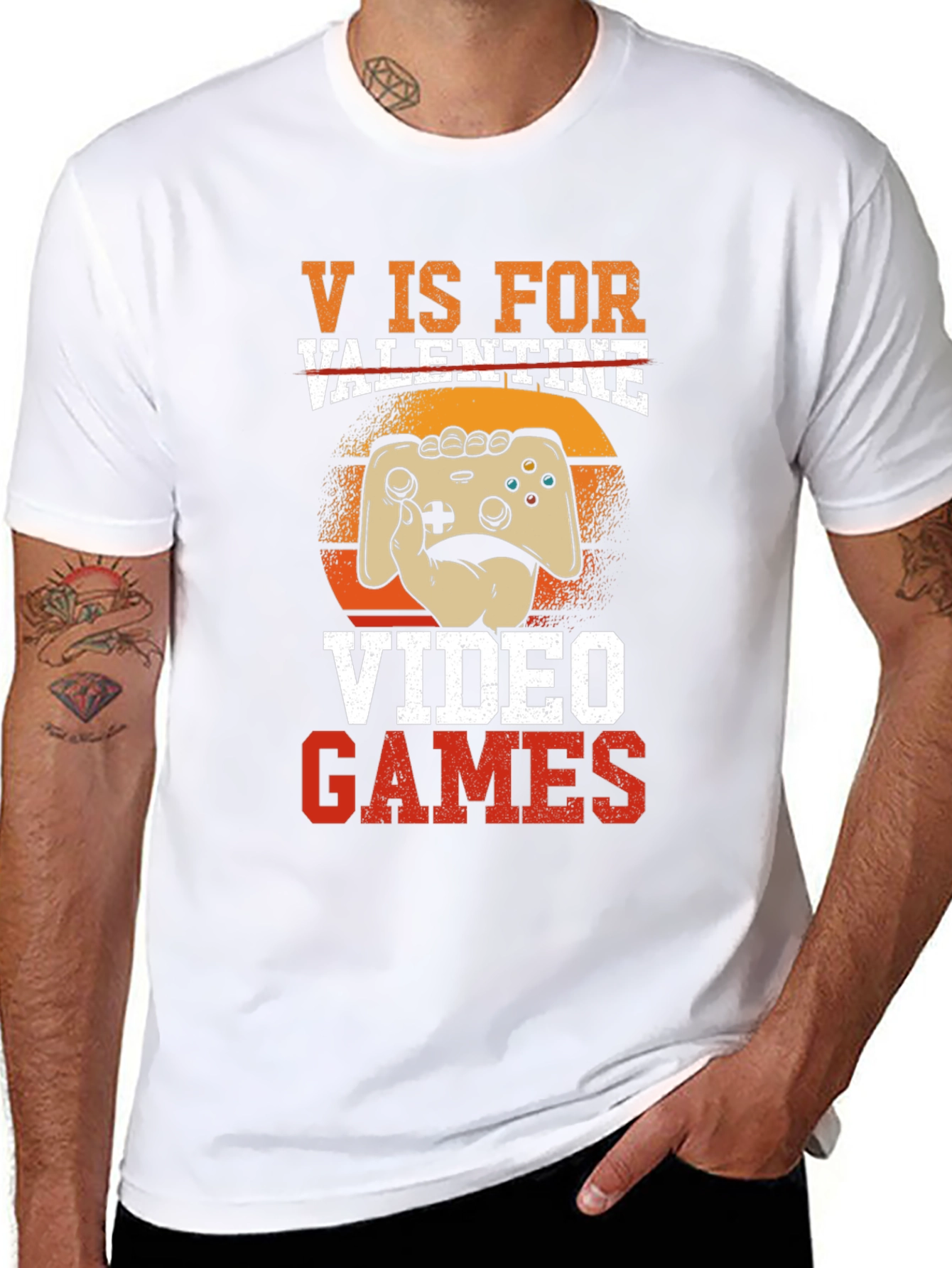 V is for Valentine Video Games T-Shirt