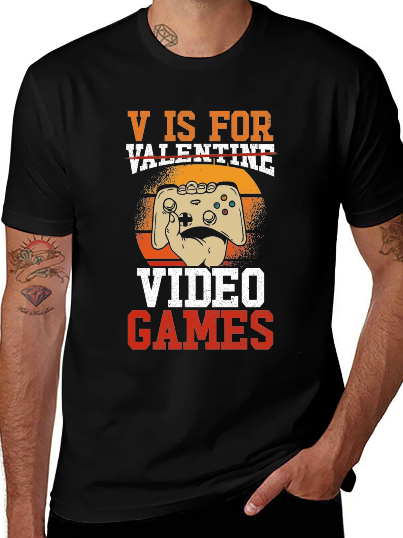 V is for Valentine Video Games T-Shirt