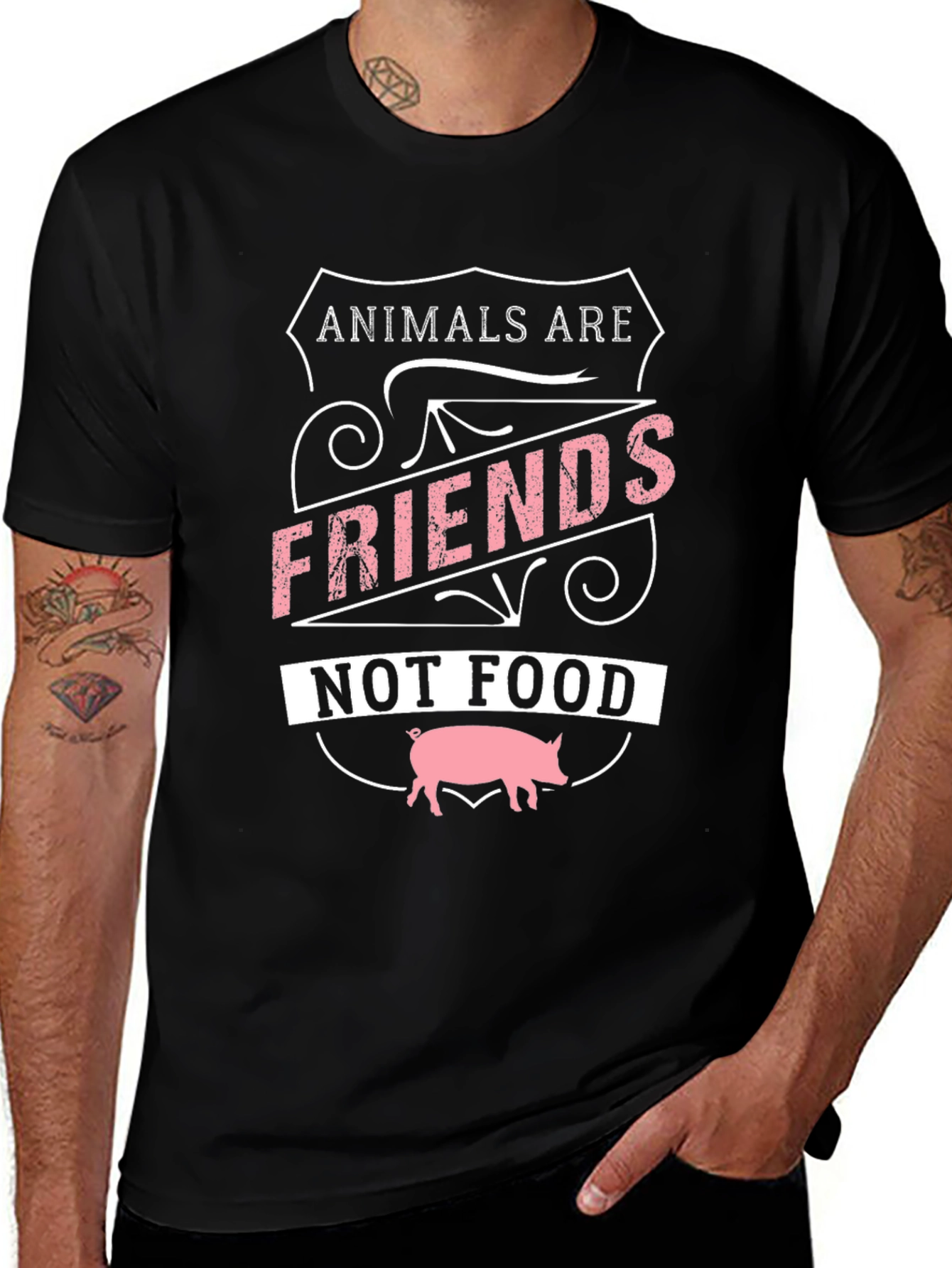 Animals are Friends T-Shirt Vegan Tee