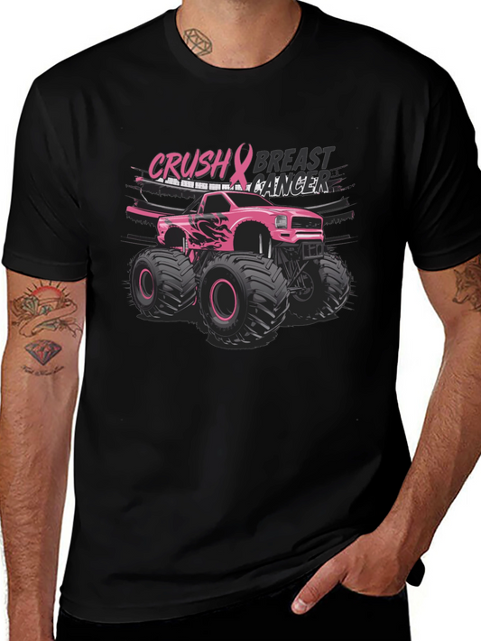 Crush Breast Cancer Monster Truck T-Shirt