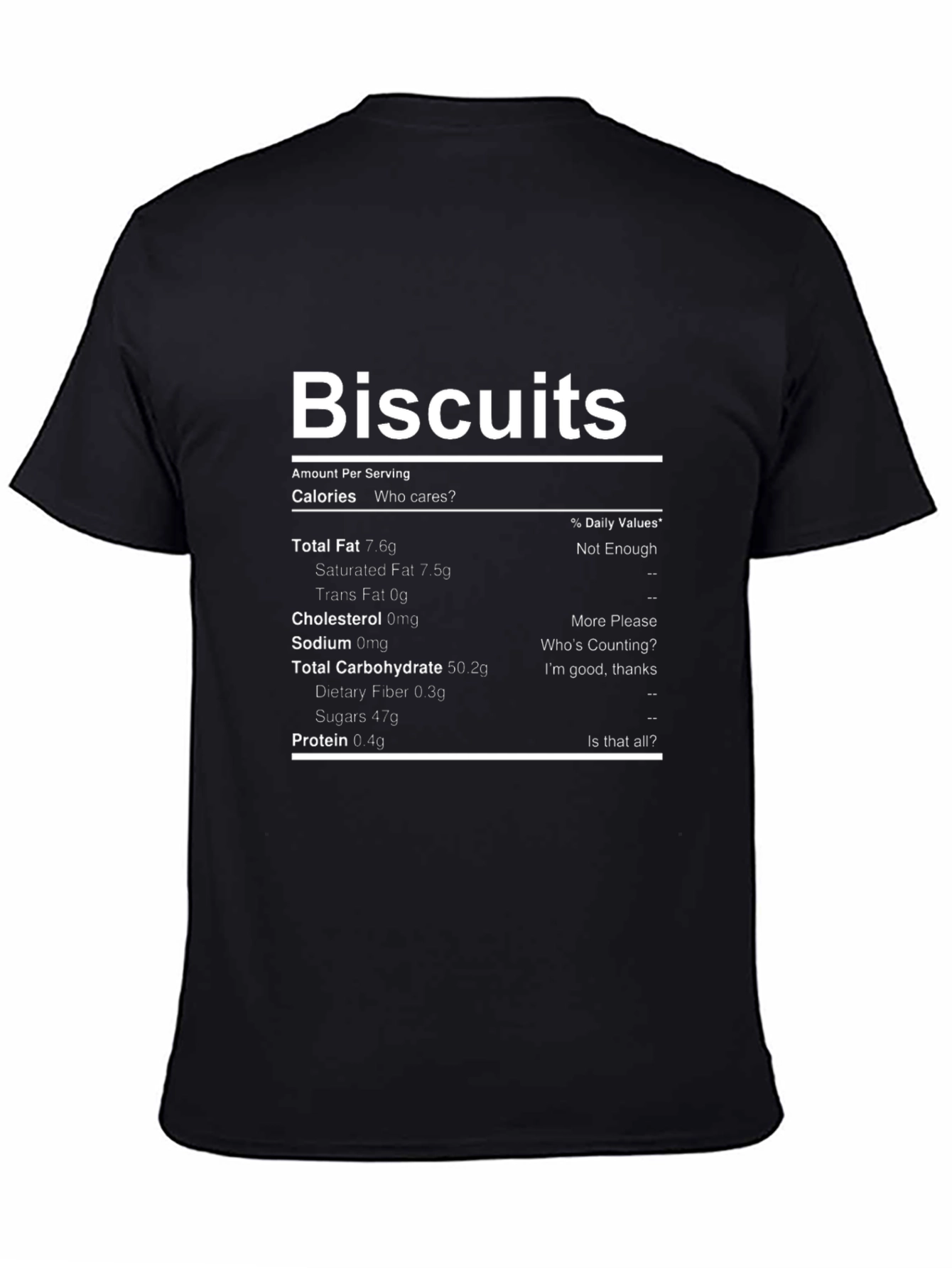 Biscuits Nutrition Facts Funny T-Shirt