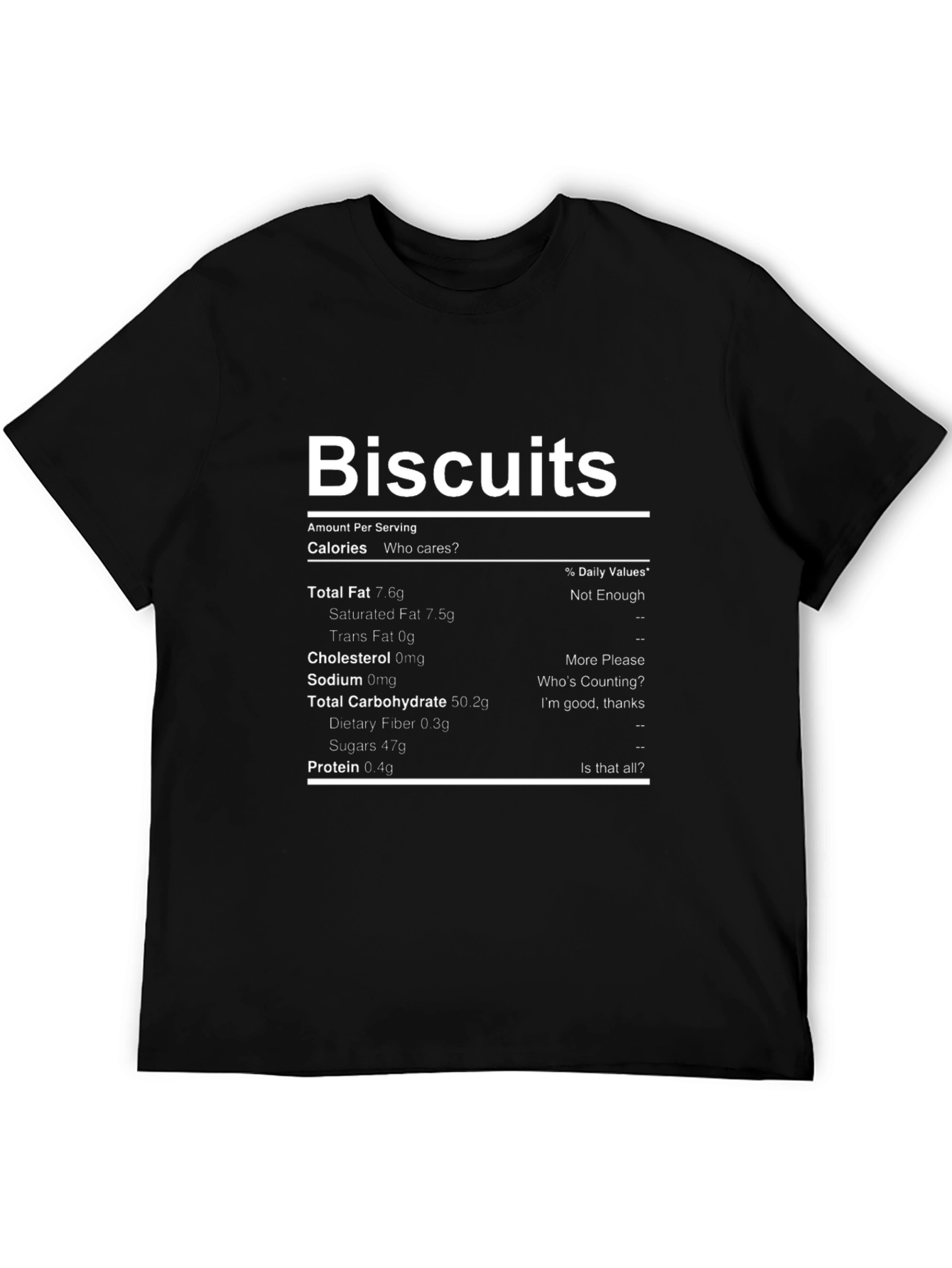 Biscuits Nutrition Facts Funny T-Shirt