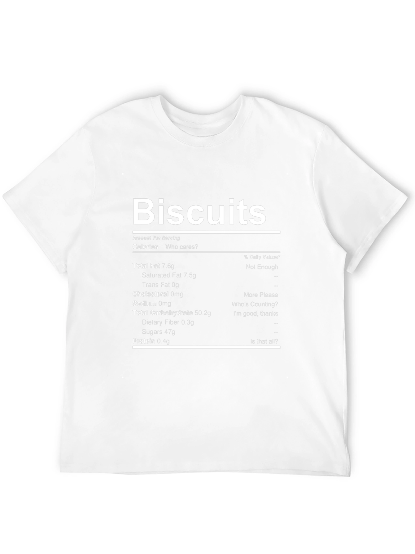Biscuits Nutrition Facts Funny T-Shirt