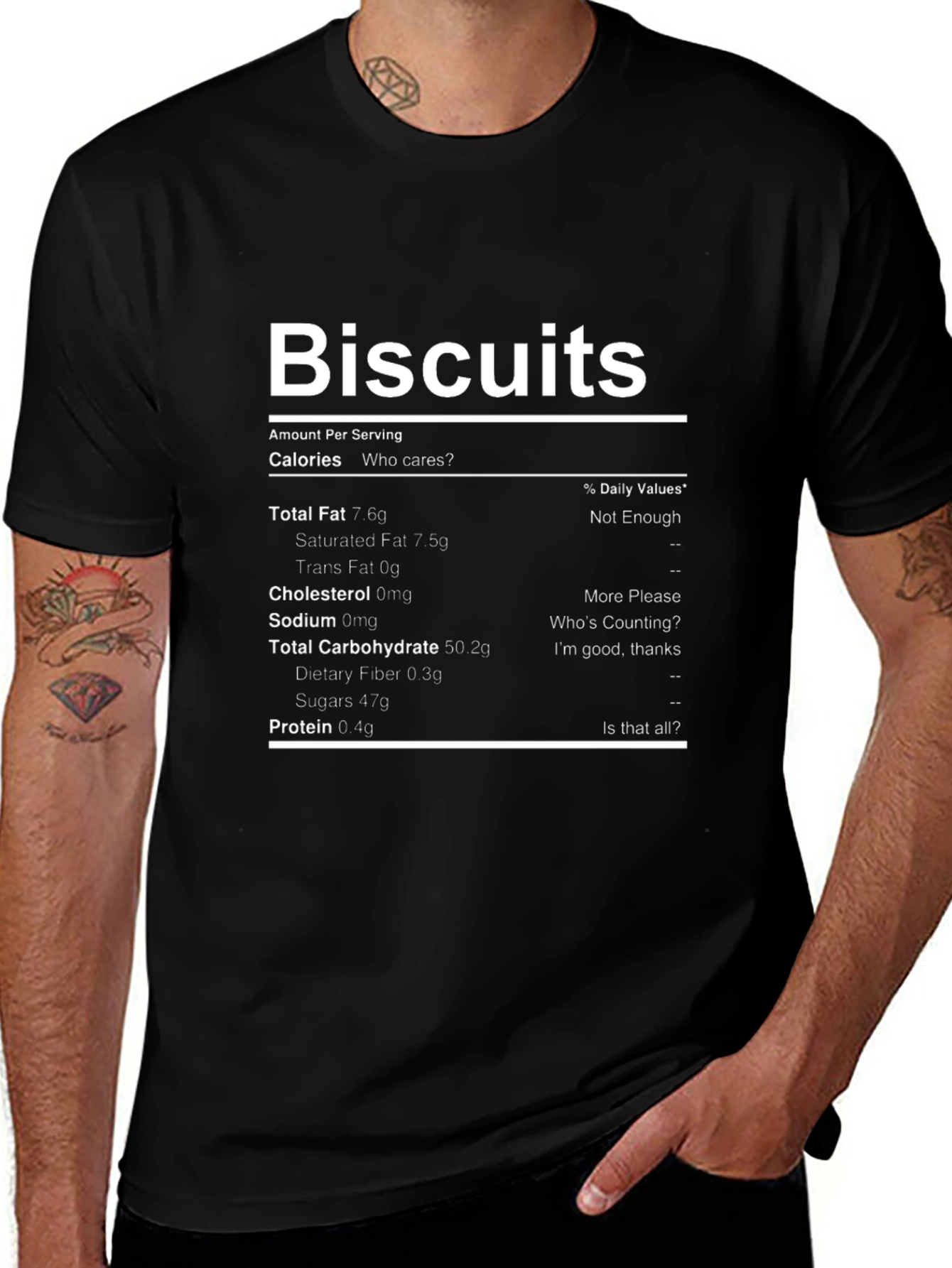 Biscuits Nutrition Facts Funny T-Shirt