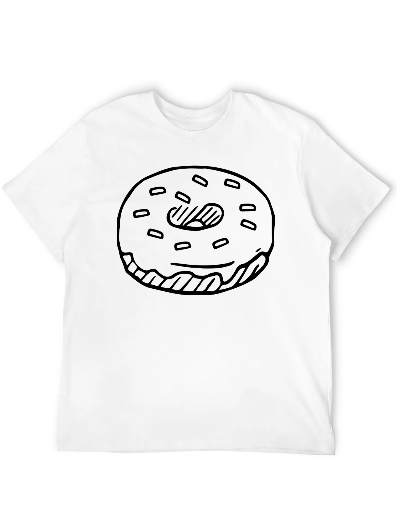 Donut Graphic Tee - Casual Black T-Shirt