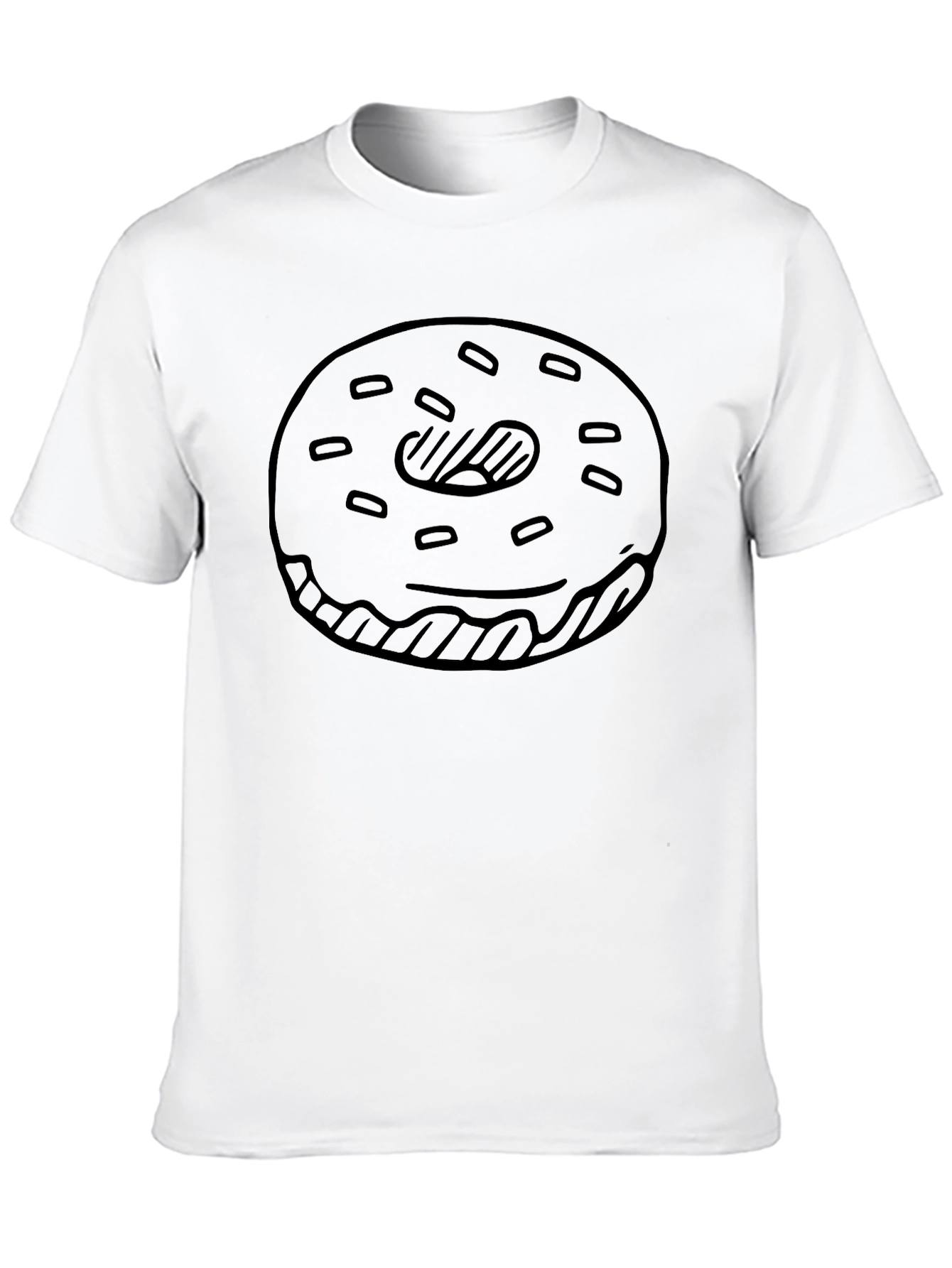 Donut Graphic Tee - Casual Black T-Shirt