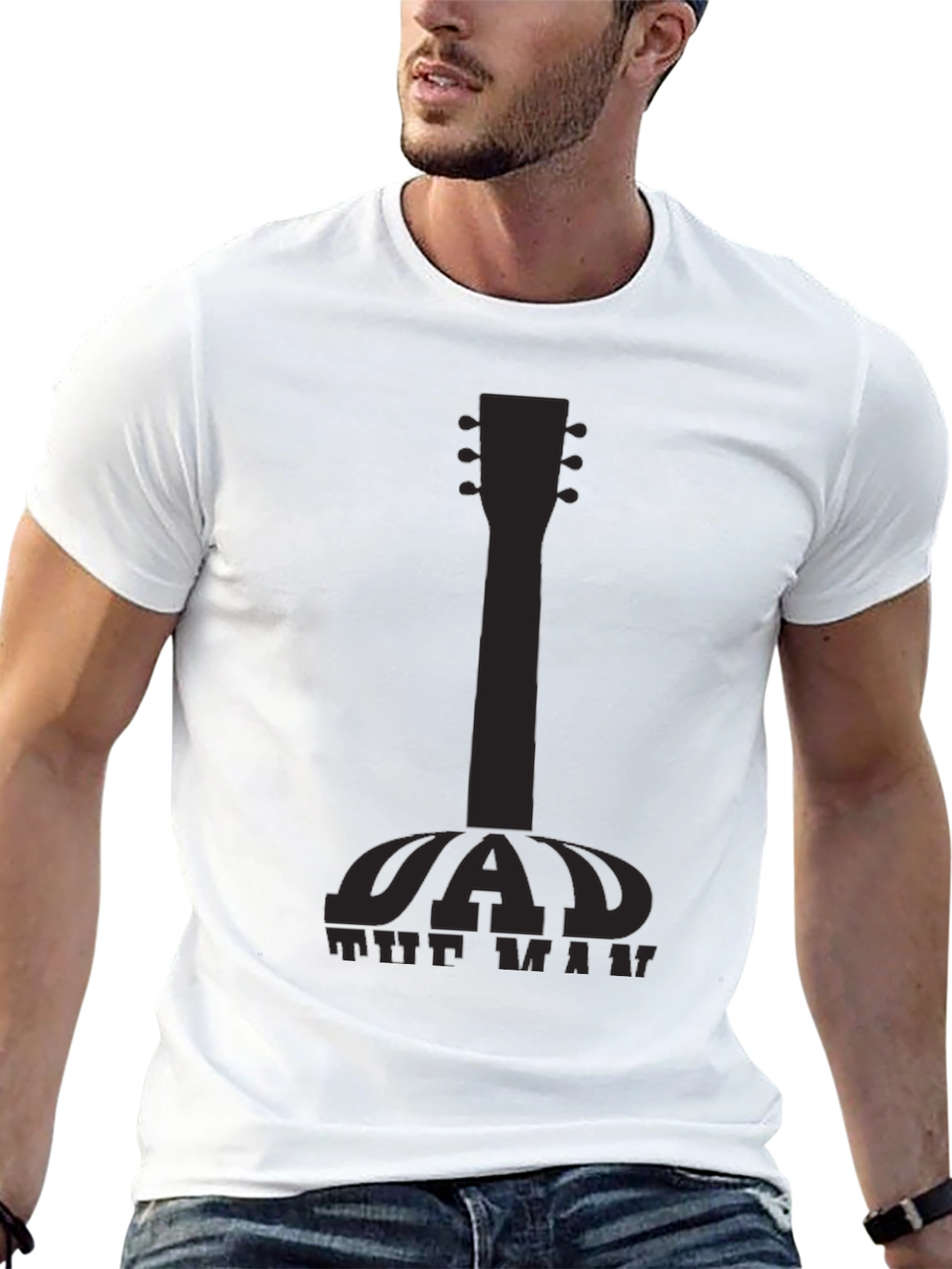 Dad The Man Guitar Graphic Tee