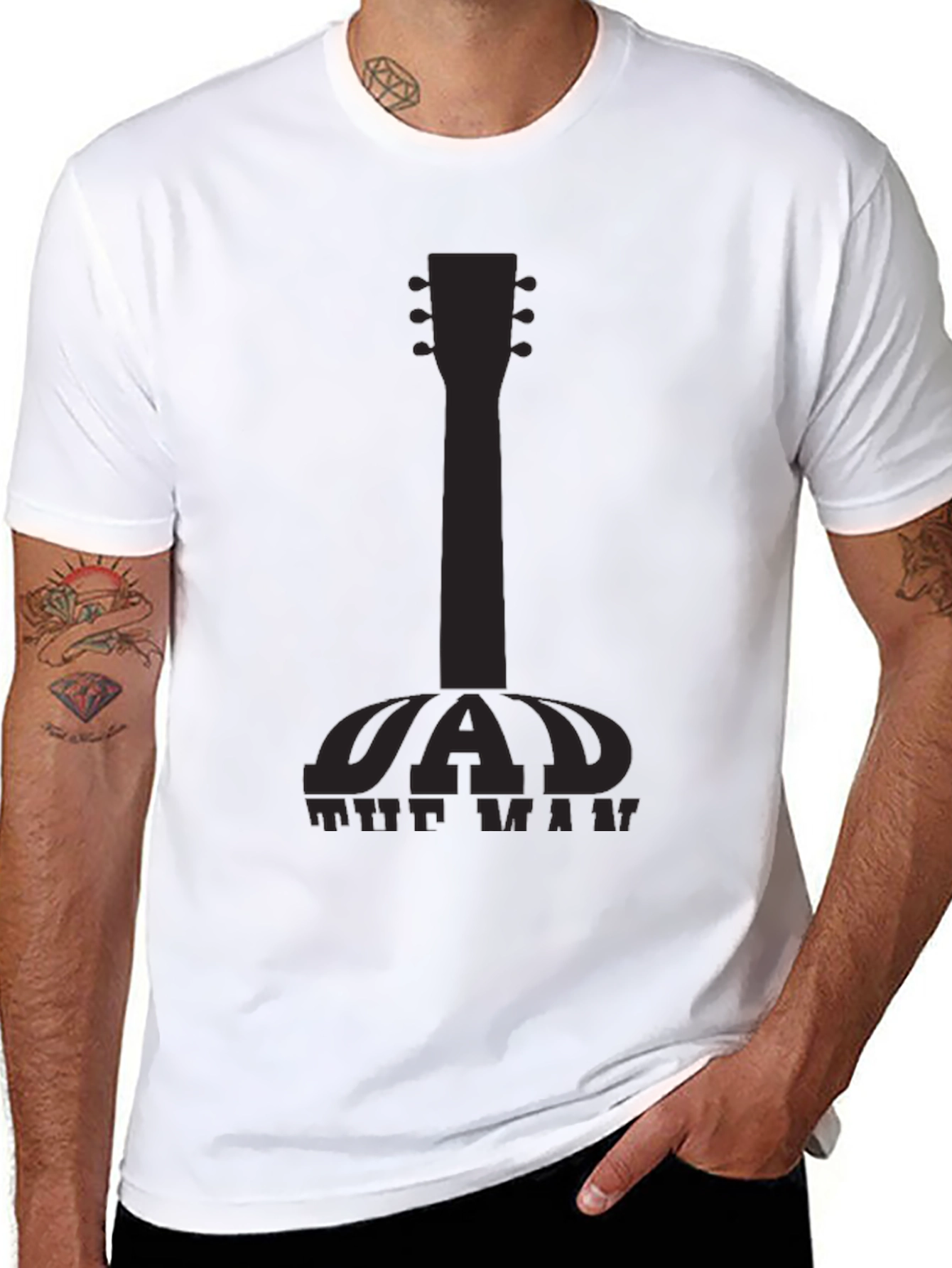 Dad The Man Guitar Graphic Tee