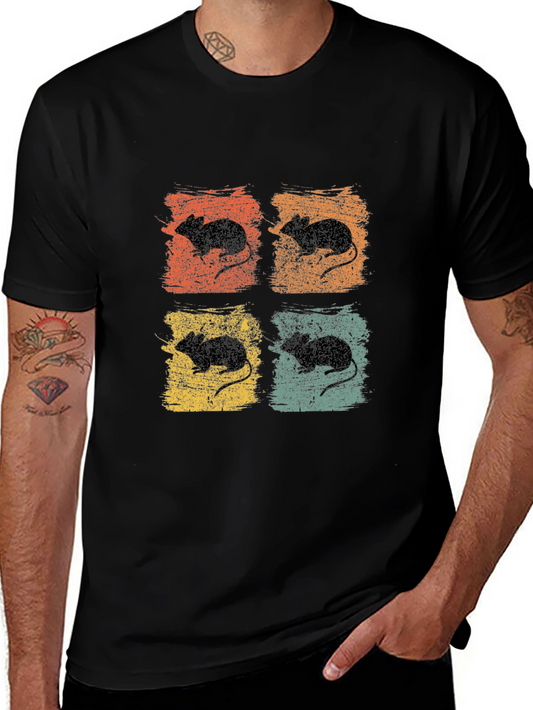 Retro Mouse Graphic Tee - Pop Art Style