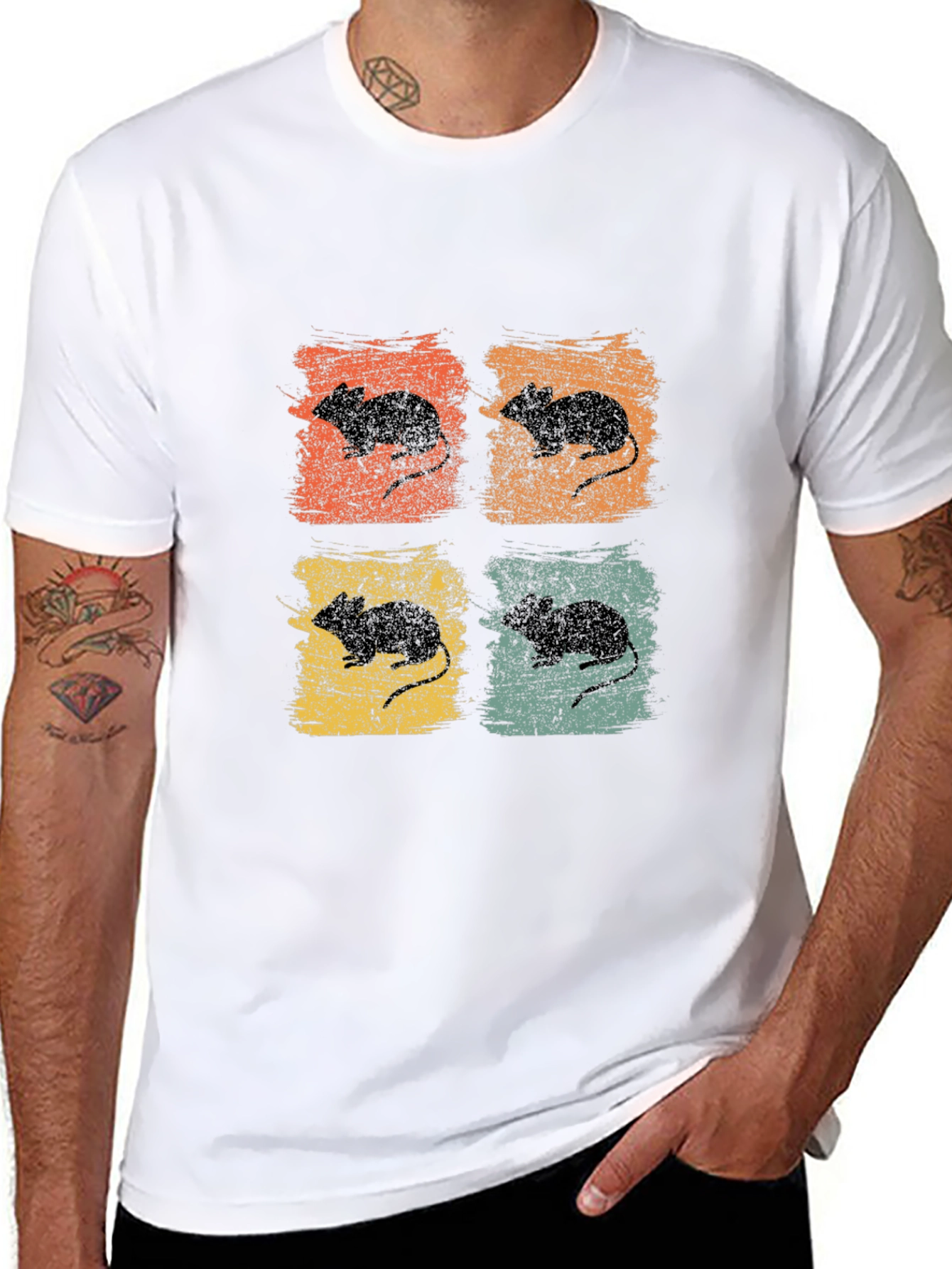 Retro Mouse Graphic Tee - Pop Art Style