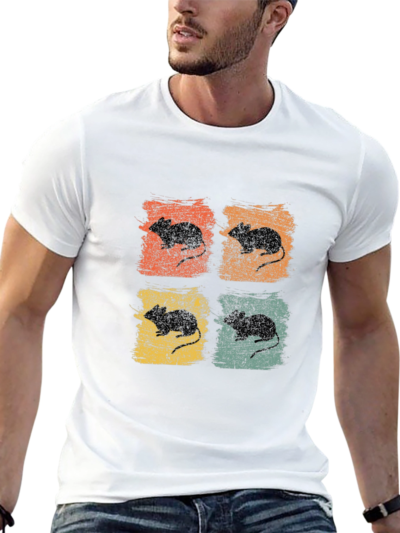 Retro Mouse Graphic Tee - Pop Art Style