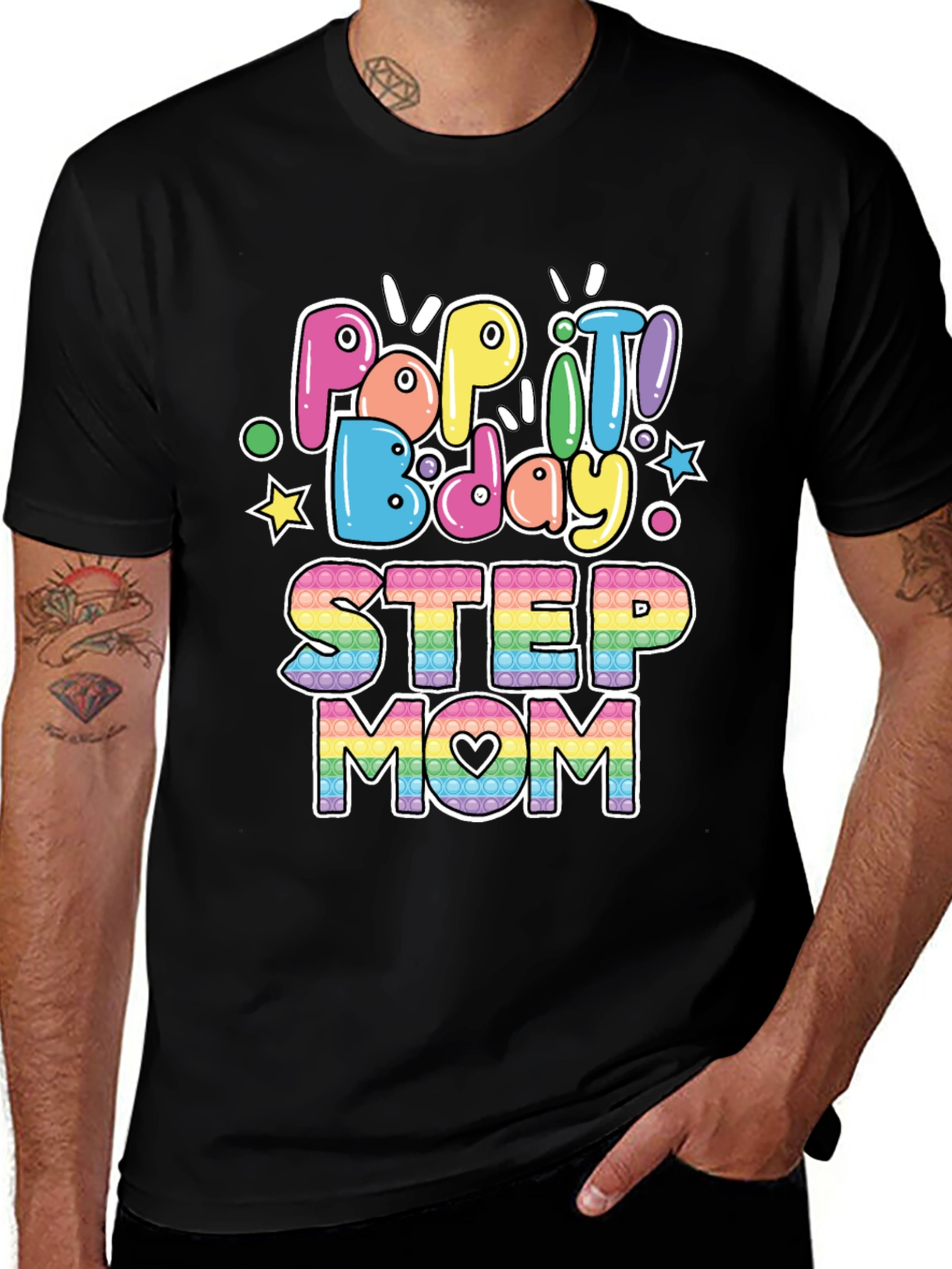 Pop It Bday Step Mom T-Shirt