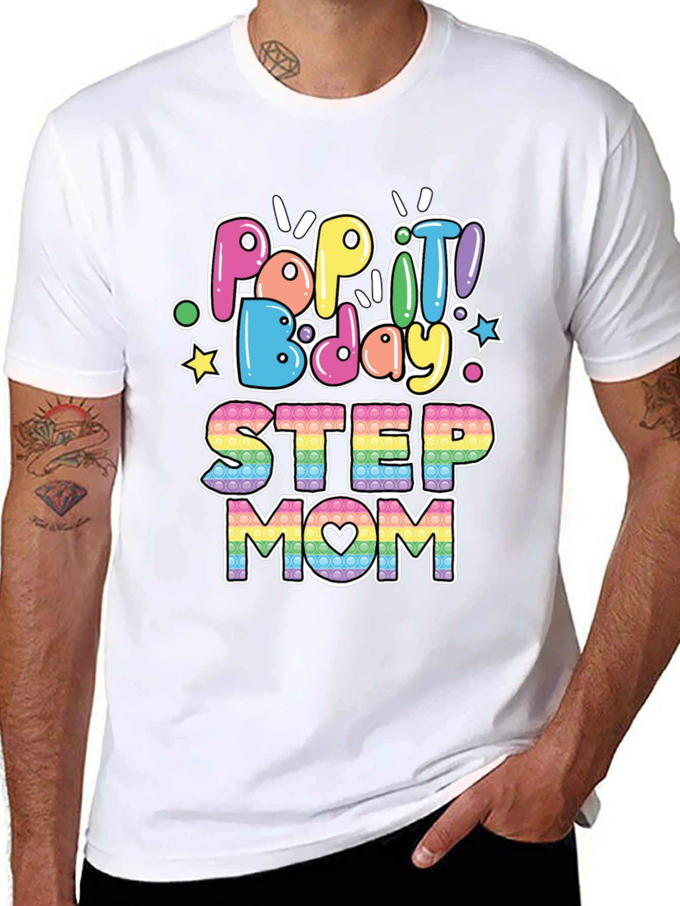 Pop It Bday Step Mom T-Shirt