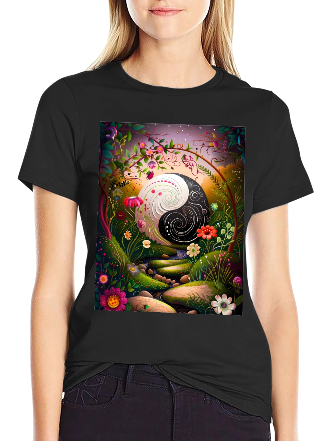 Yin Yang Garden T-Shirt - Balance & Harmony