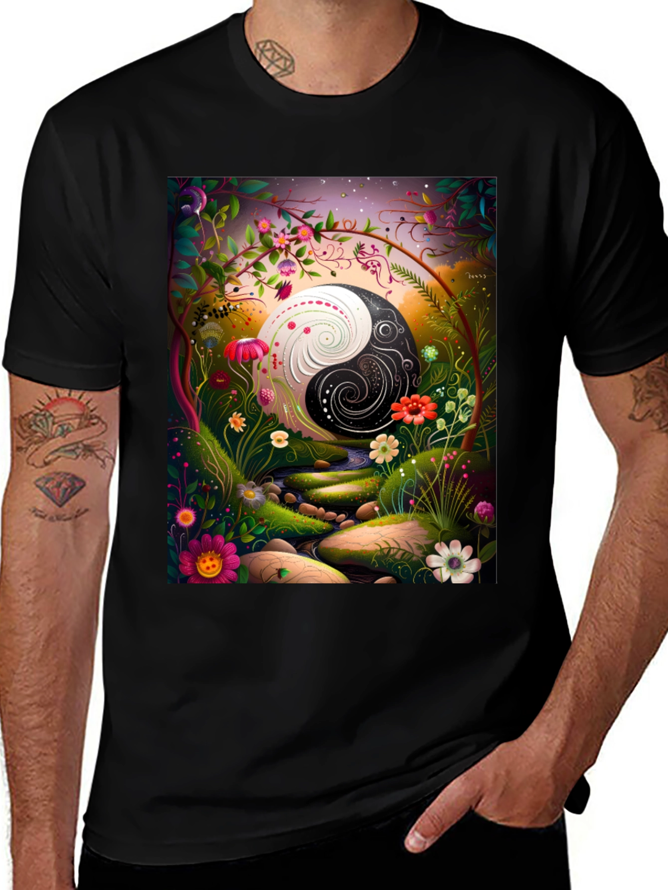 Yin Yang Garden T-Shirt - Balance & Harmony
