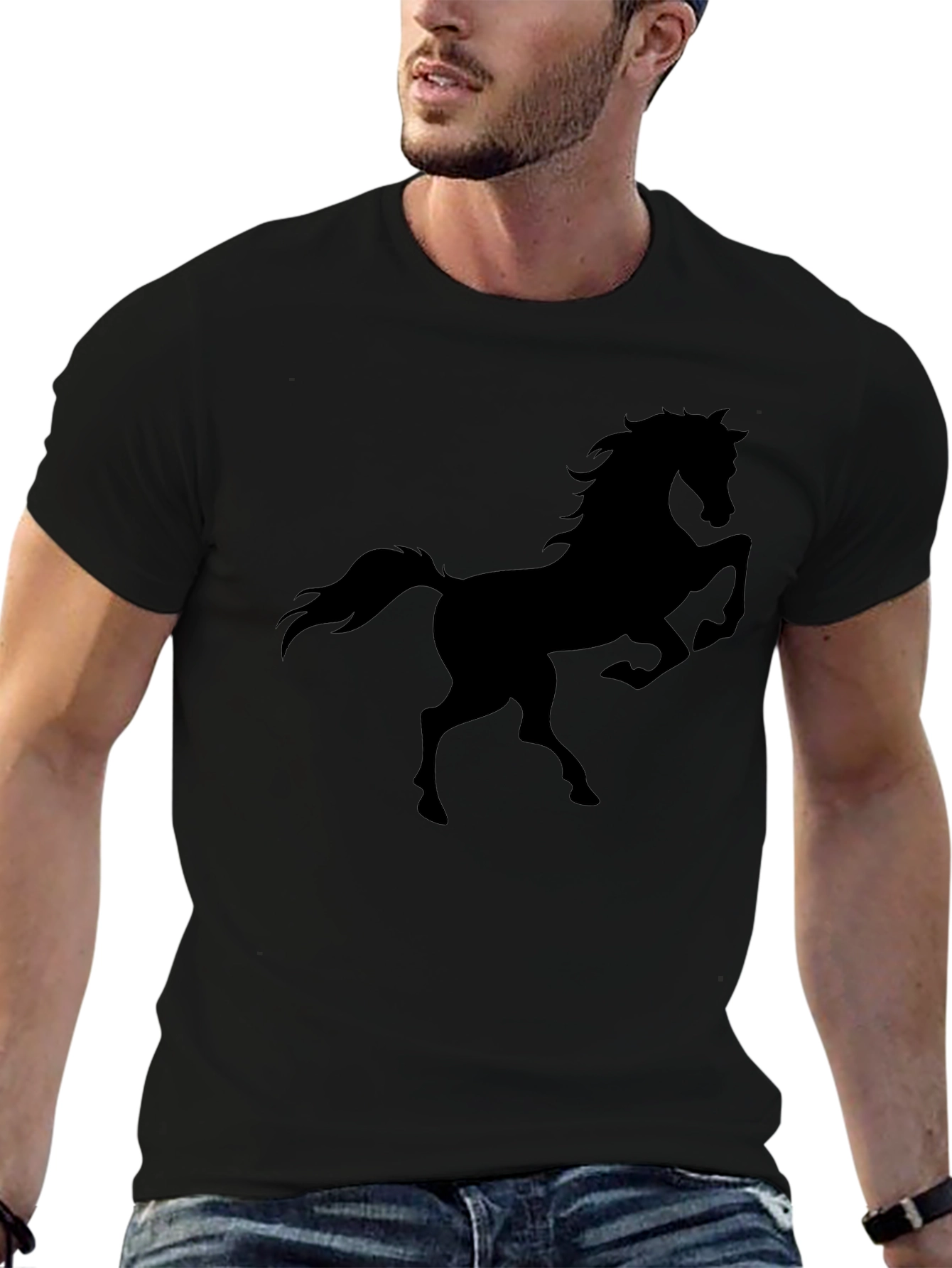 Black Horse Silhouette T-Shirt