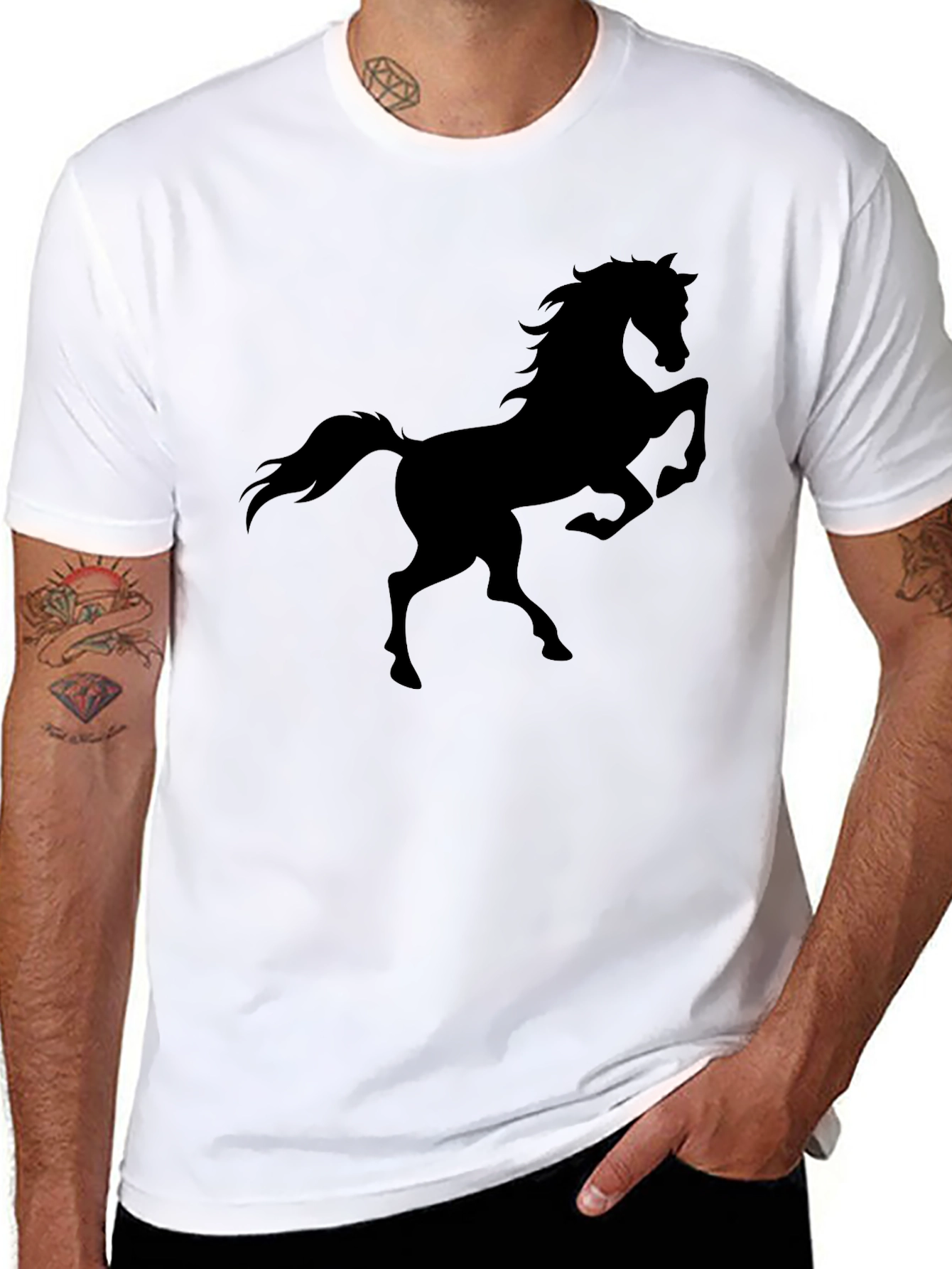 Black Horse Silhouette T-Shirt