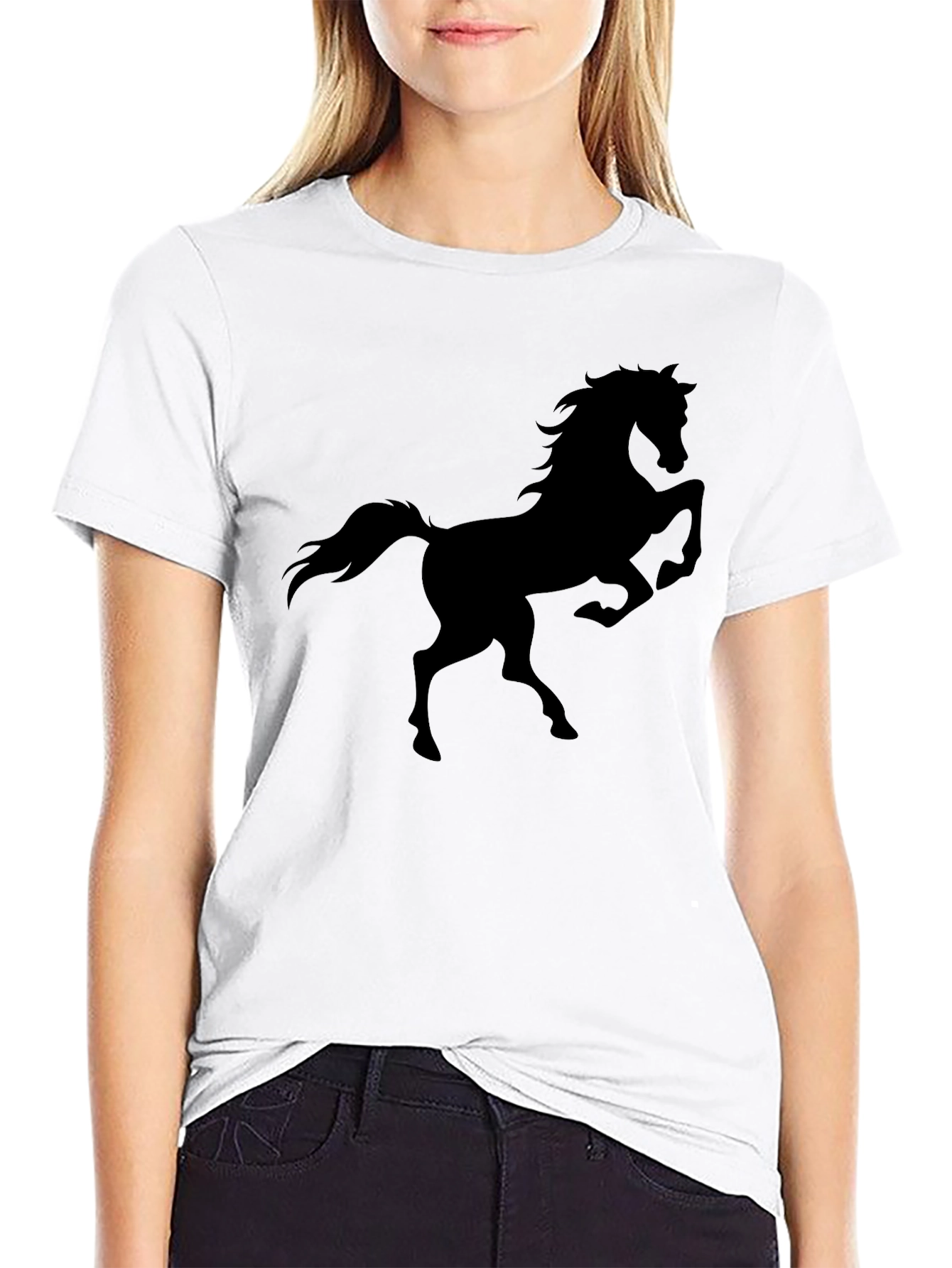 Black Horse Silhouette T-Shirt