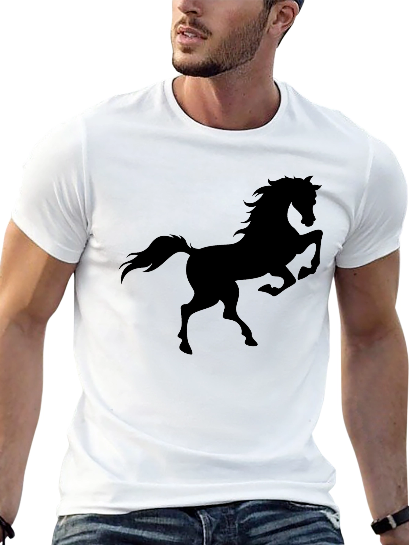 Black Horse Silhouette T-Shirt