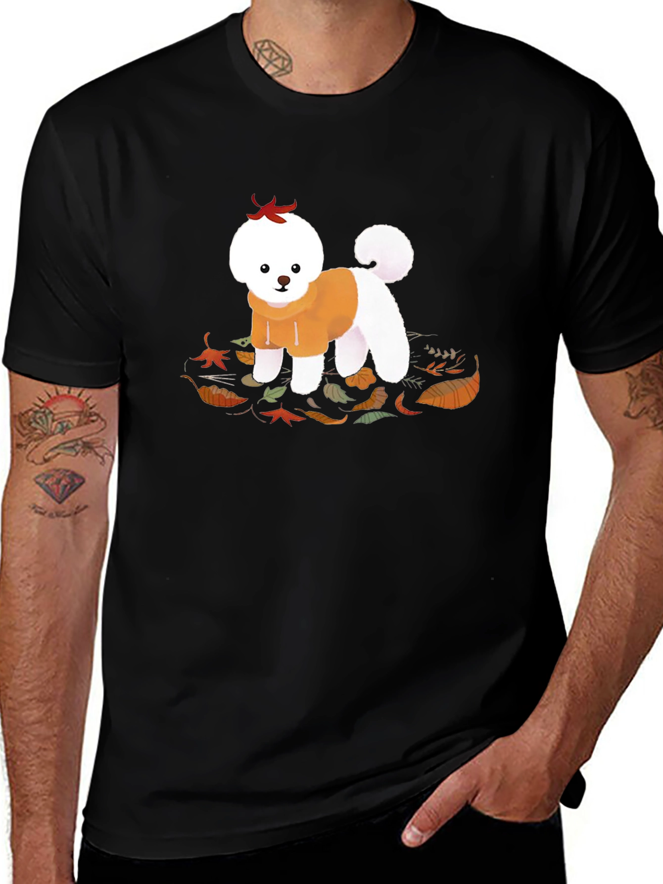 Cute Dog in Hoodie T-Shirt