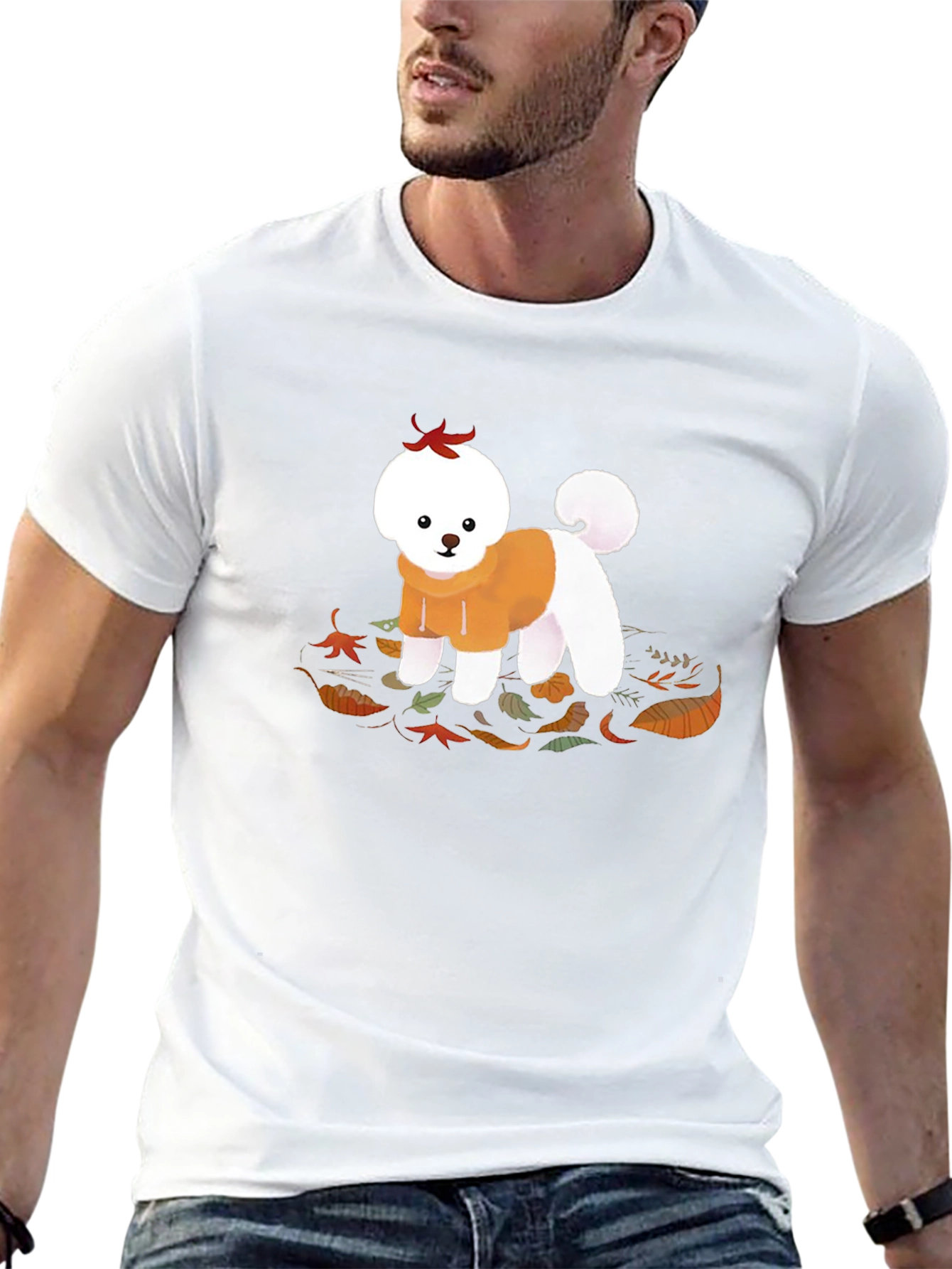 Cute Dog in Hoodie T-Shirt