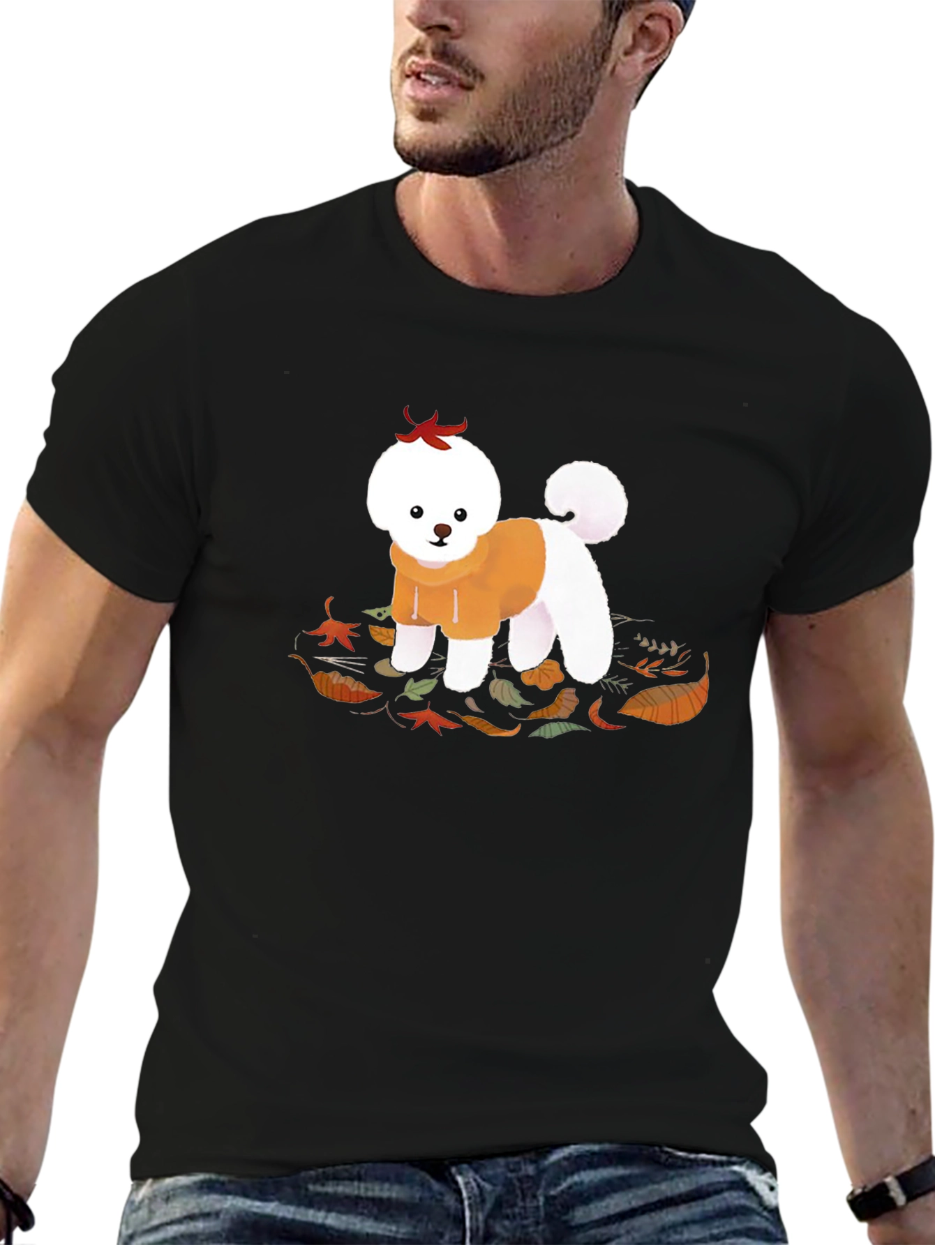 Cute Dog in Hoodie T-Shirt