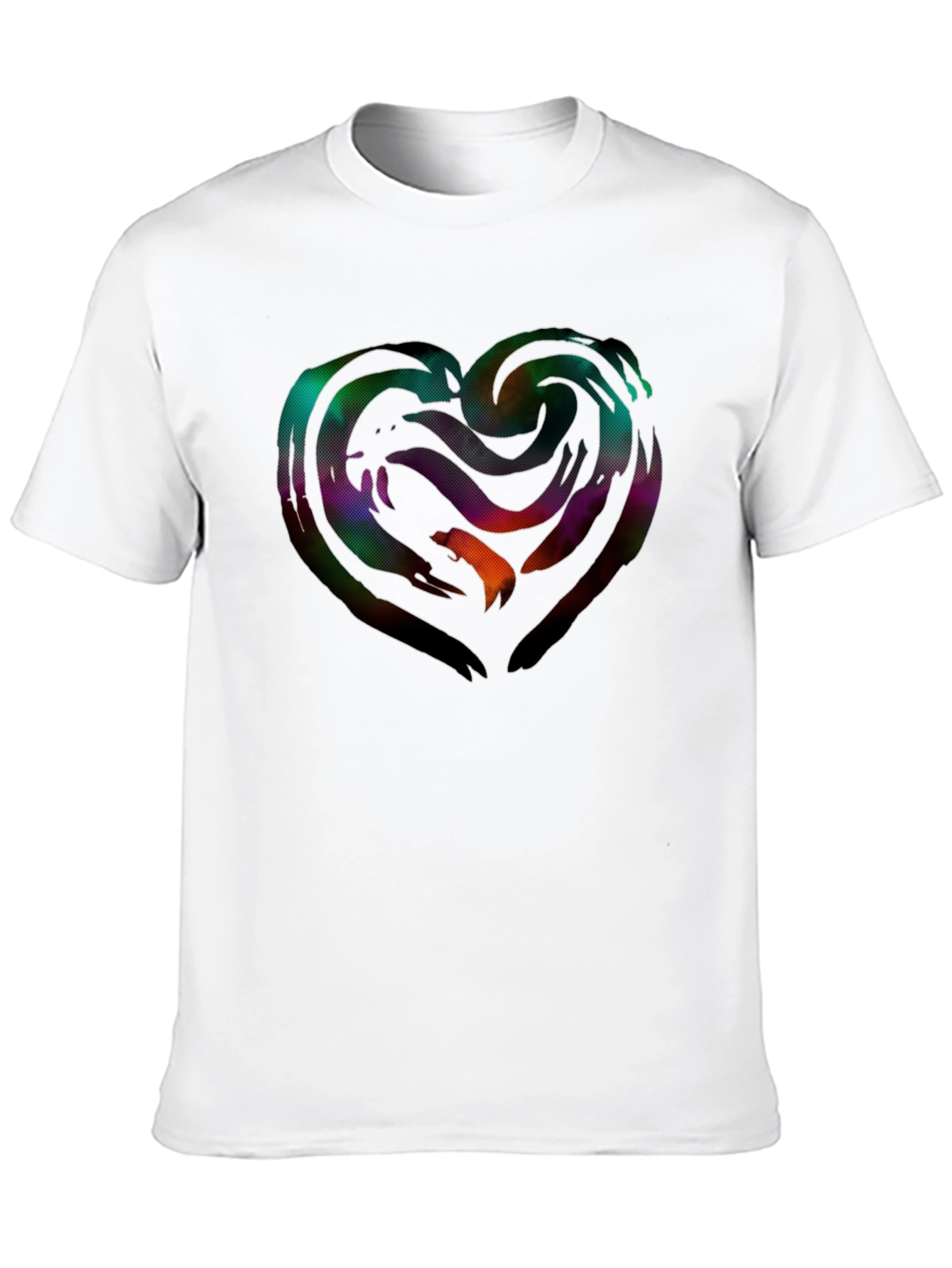 Abstract Heart Graphic T-Shirt