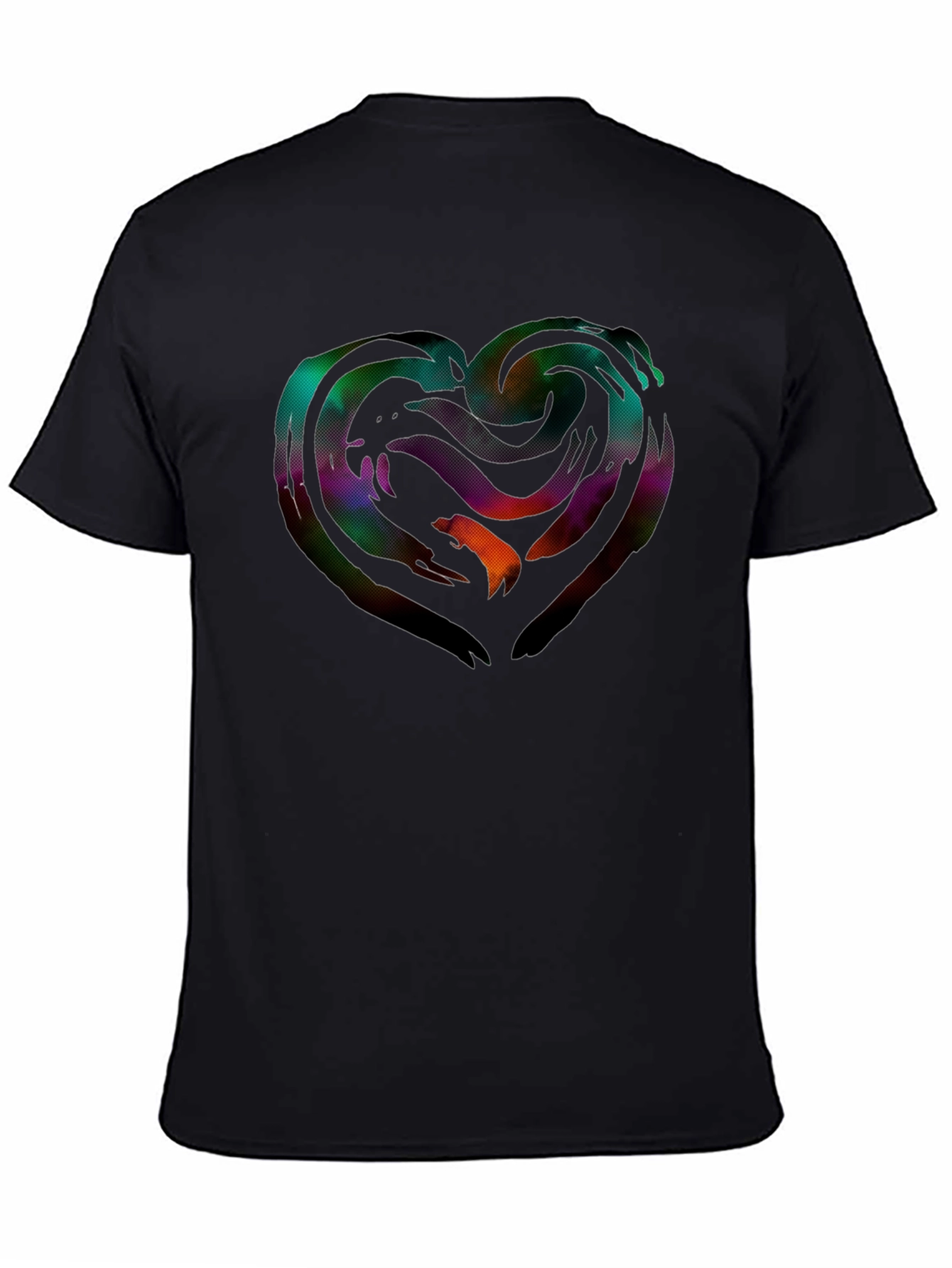 Abstract Heart Graphic T-Shirt