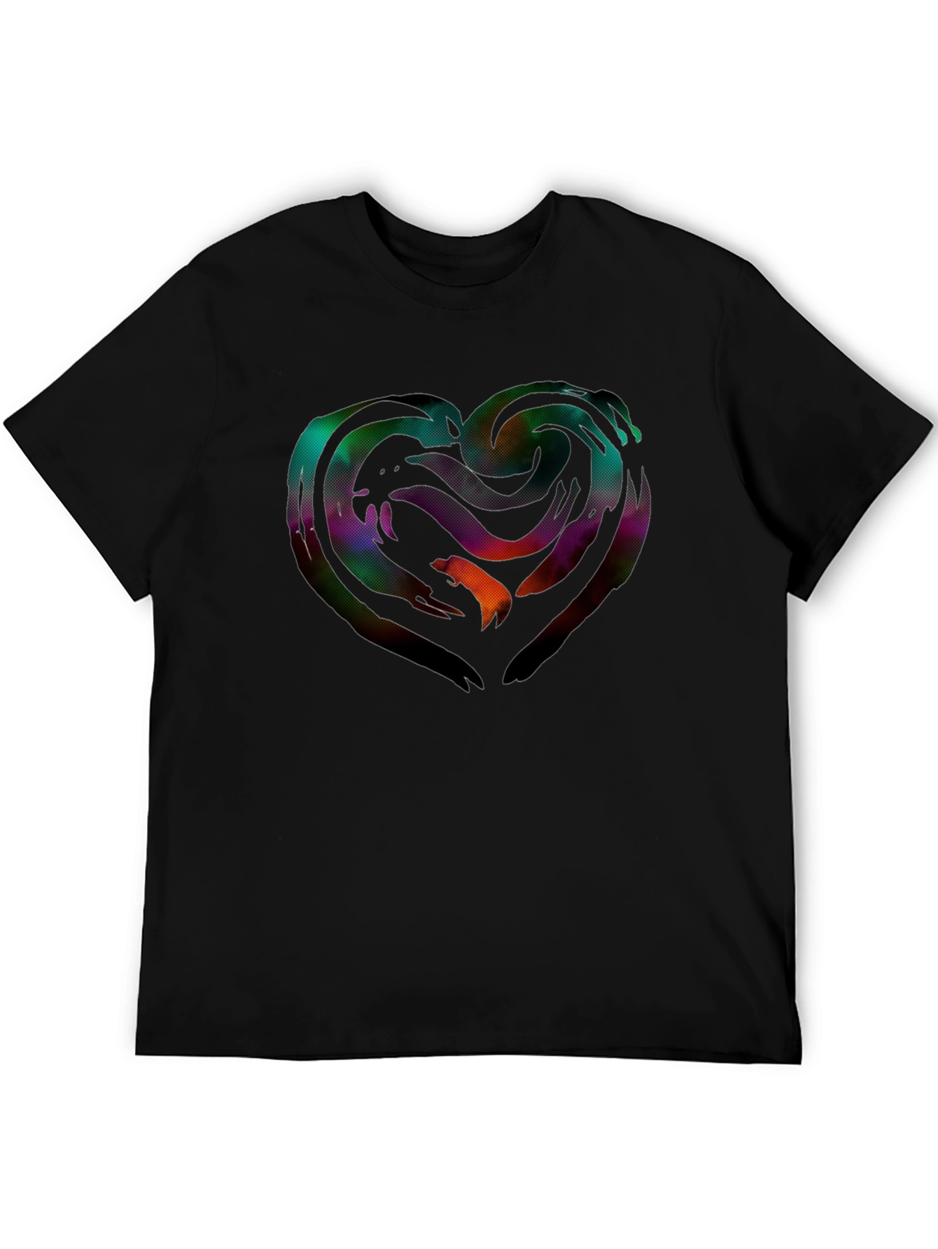 Abstract Heart Graphic T-Shirt