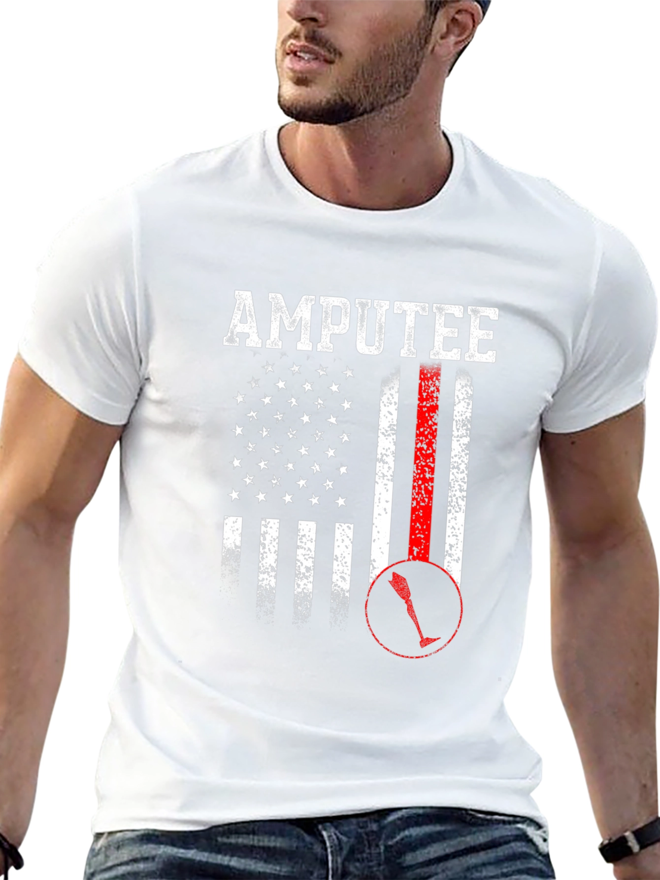 Amputee American Flag Graphic Tee