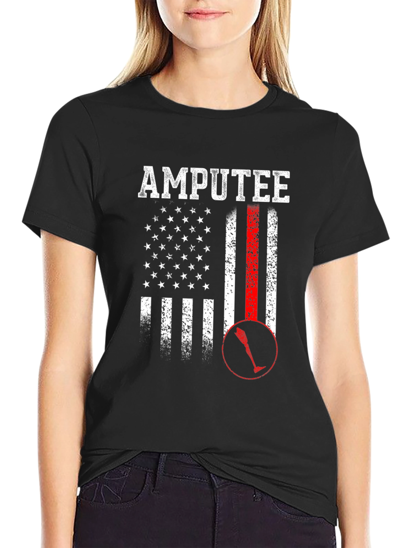Amputee American Flag Graphic Tee