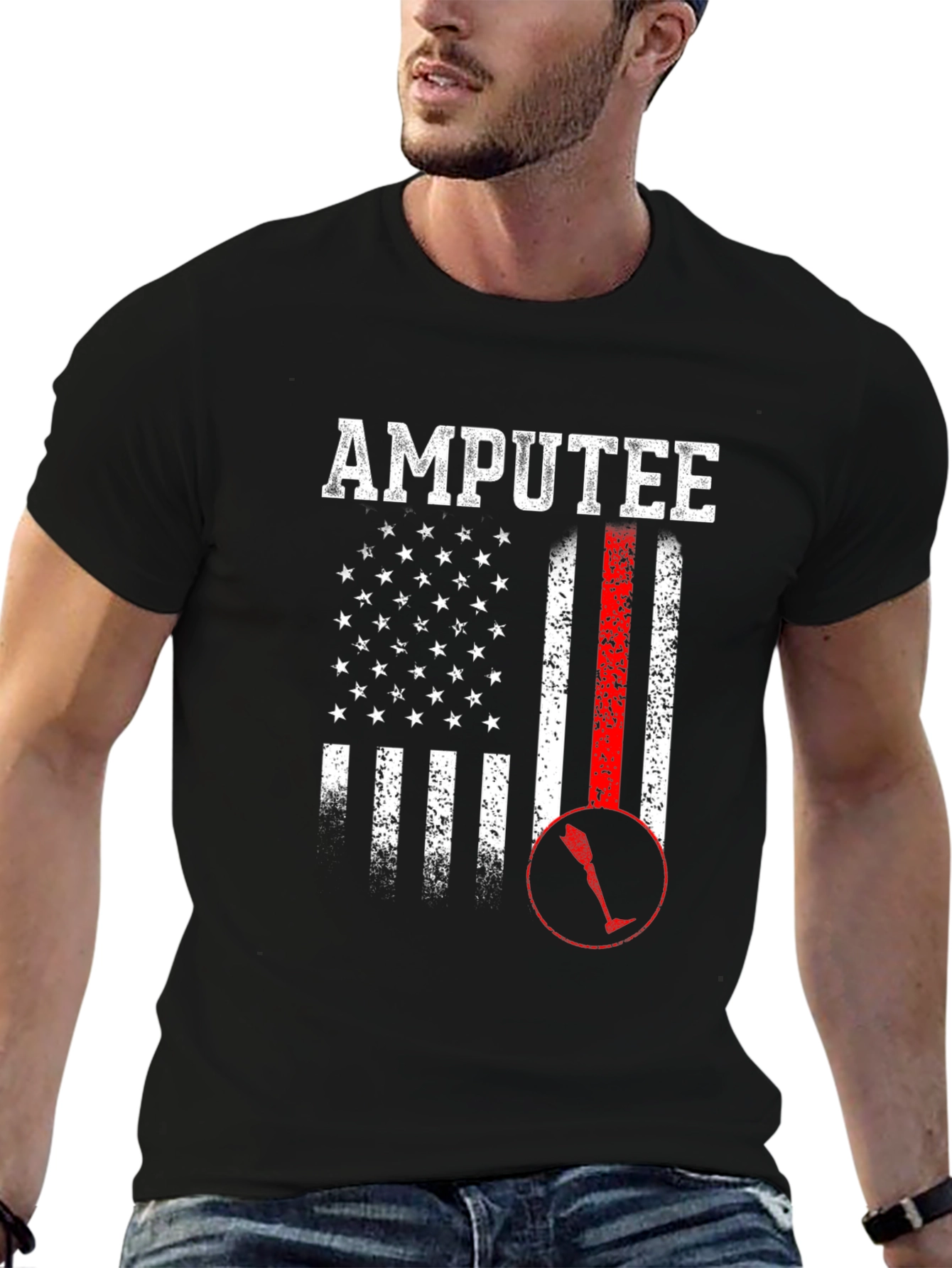 Amputee American Flag Graphic Tee