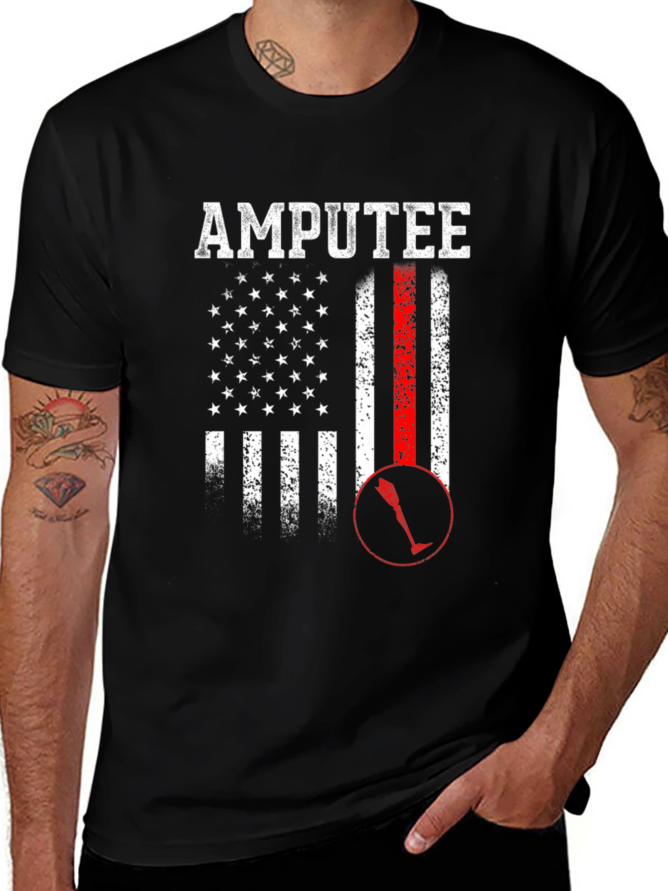 Amputee American Flag Graphic Tee