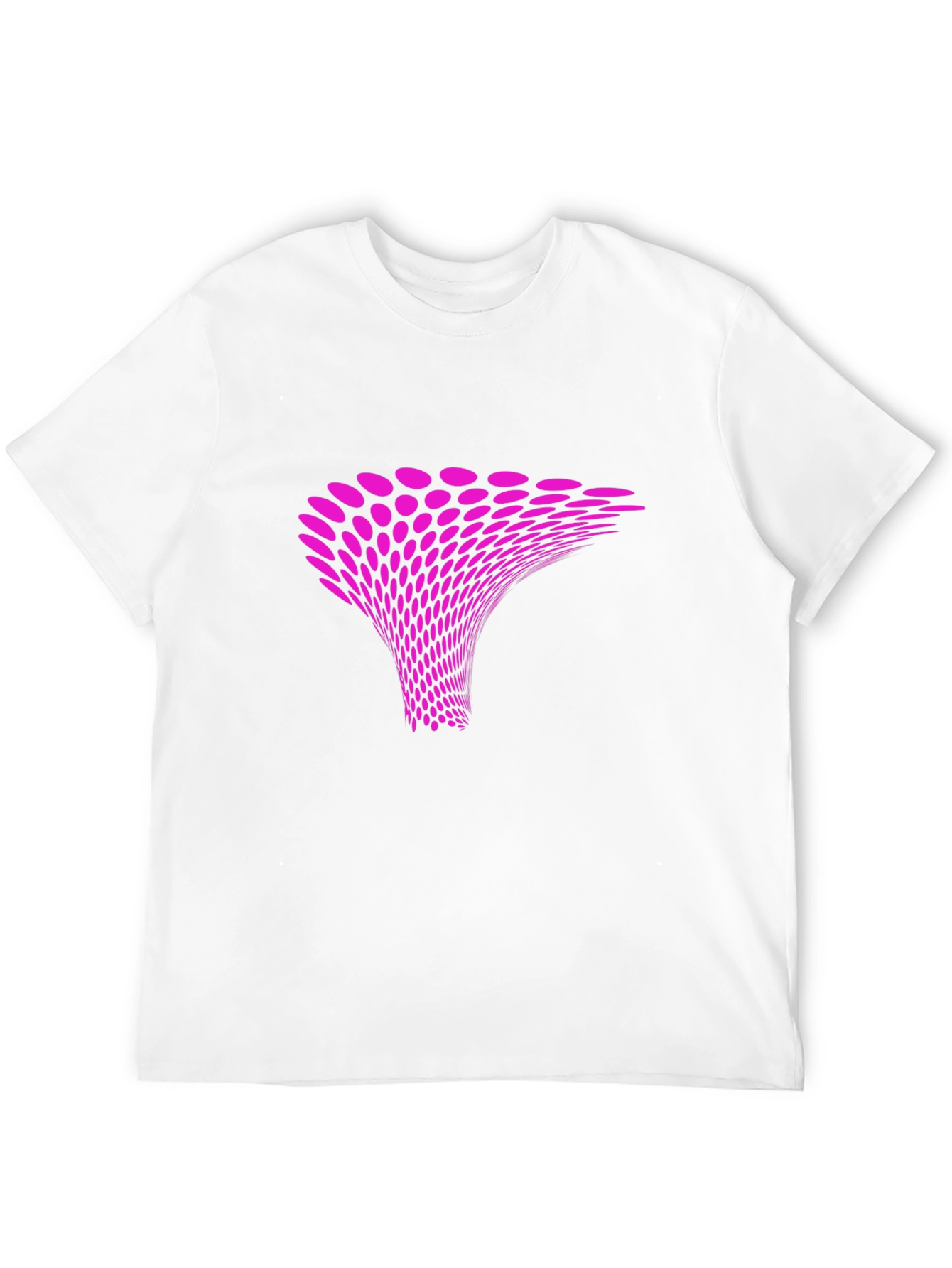 Abstract Pink Vortex Graphic Black T-Shirt