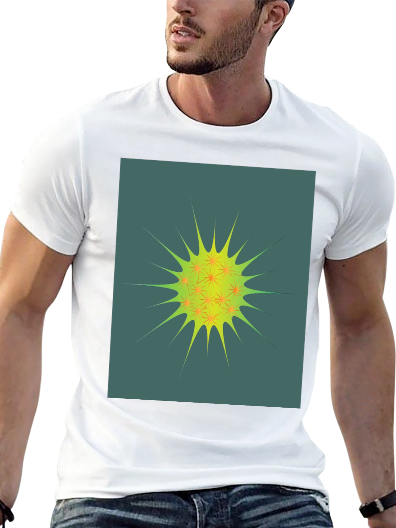 Abstract Graphic Print Crew Neck T-Shirt