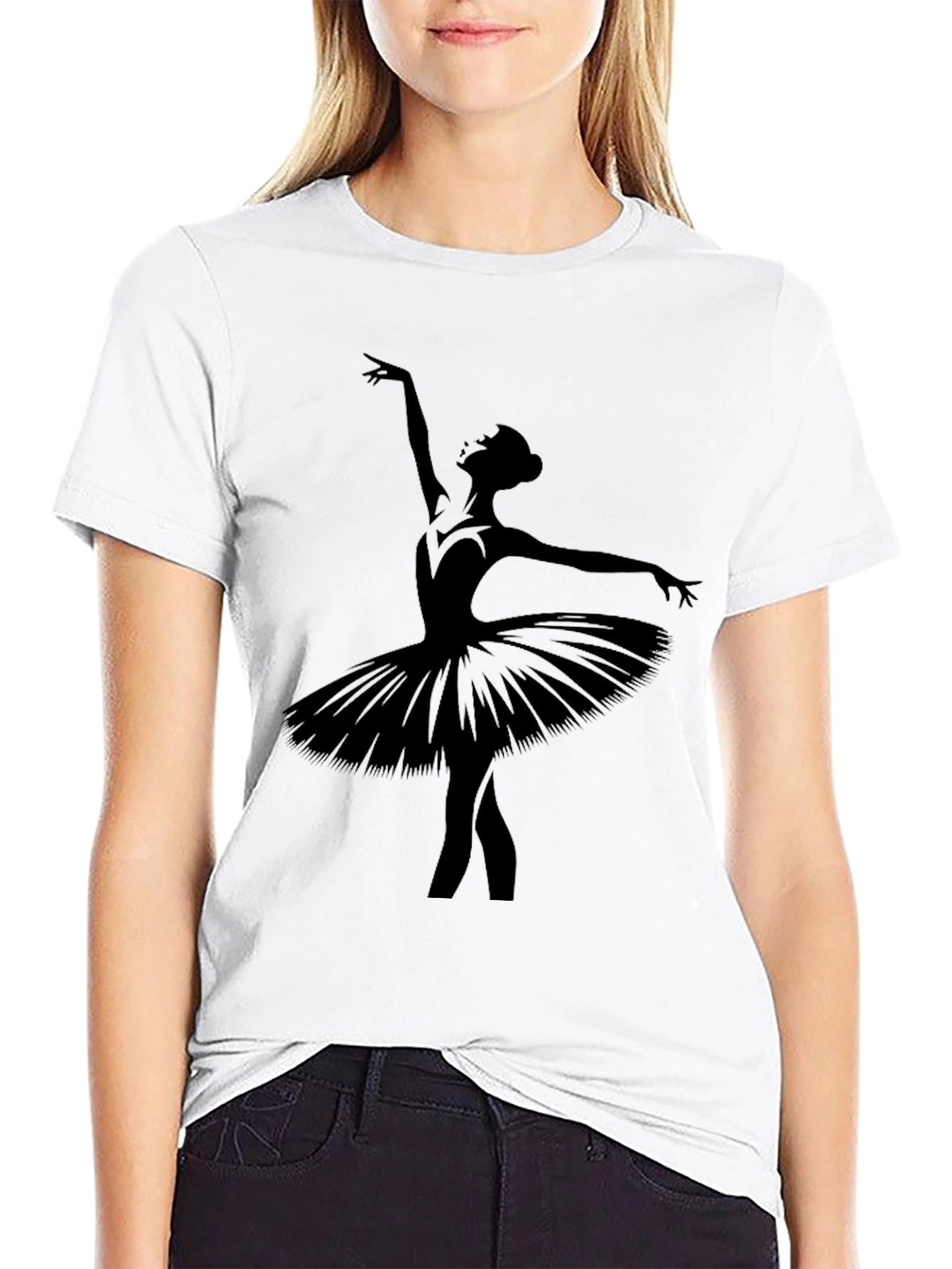 Ballerina Silhouette Black T-Shirt