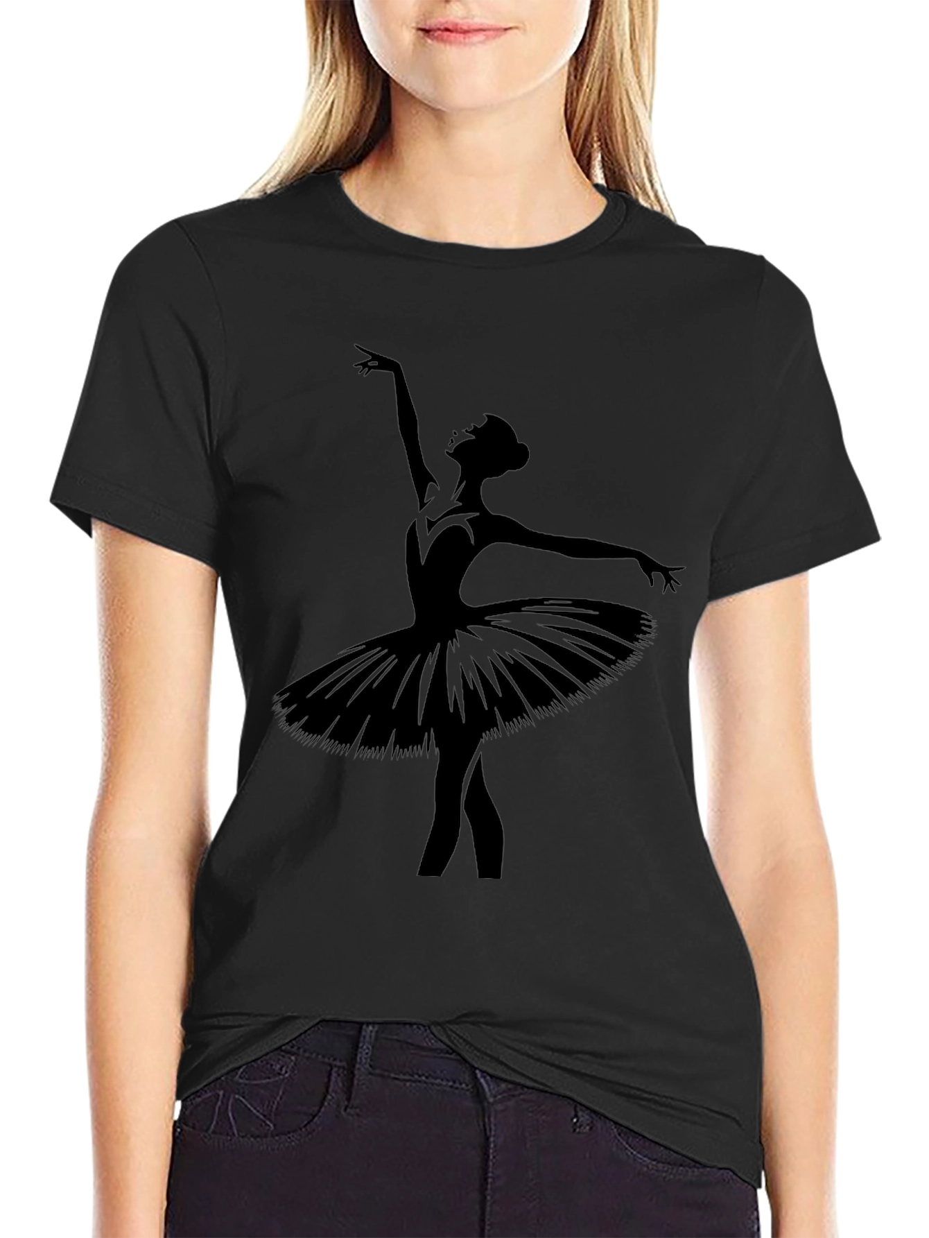 Ballerina Silhouette Black T-Shirt