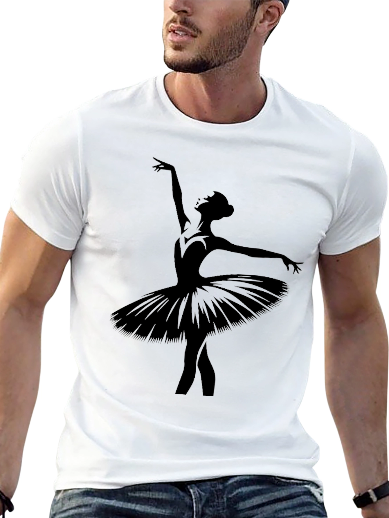 Ballerina Silhouette Black T-Shirt