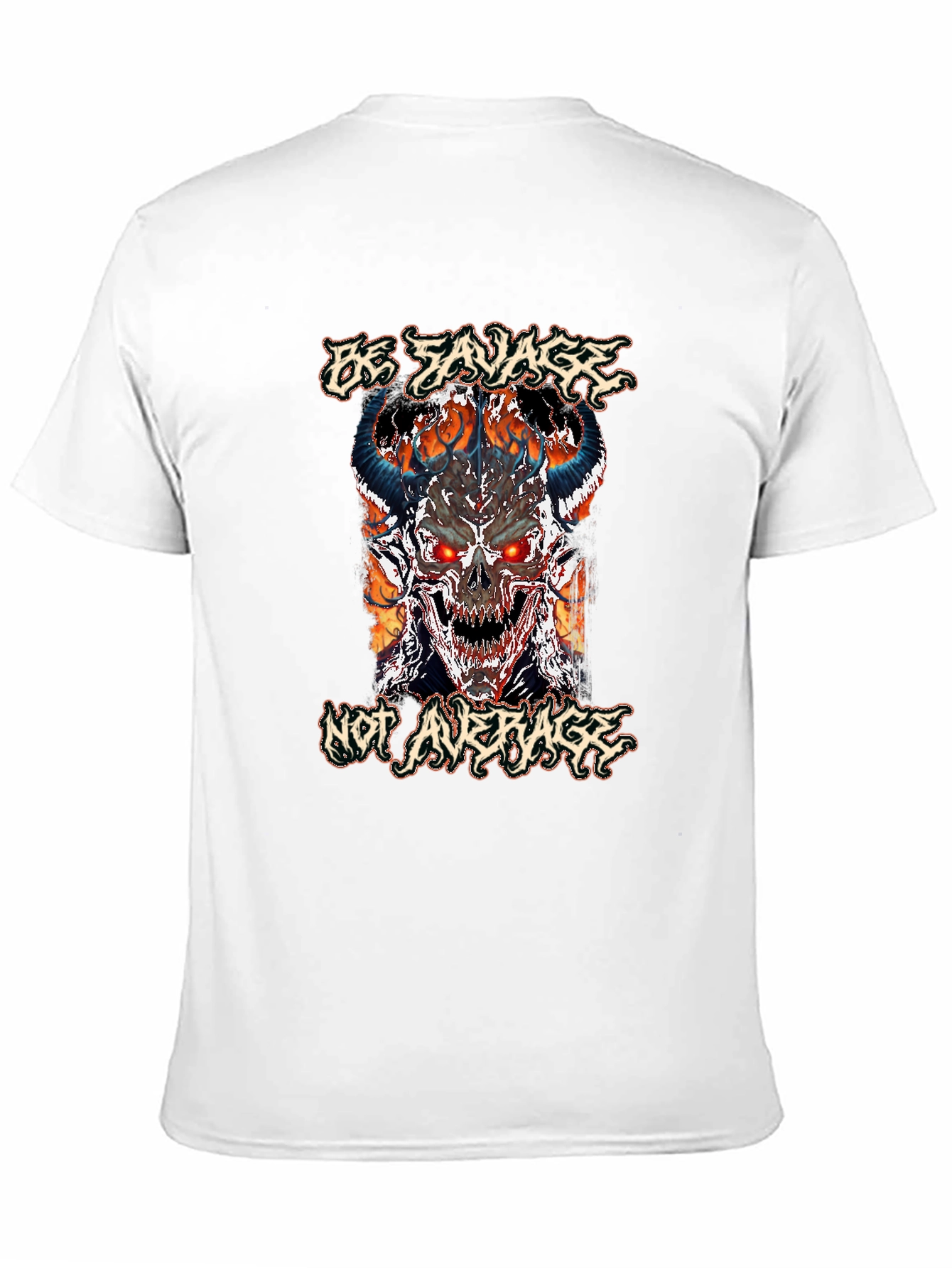 Be Savage T-Shirt: Demon Skull Graphic Tee