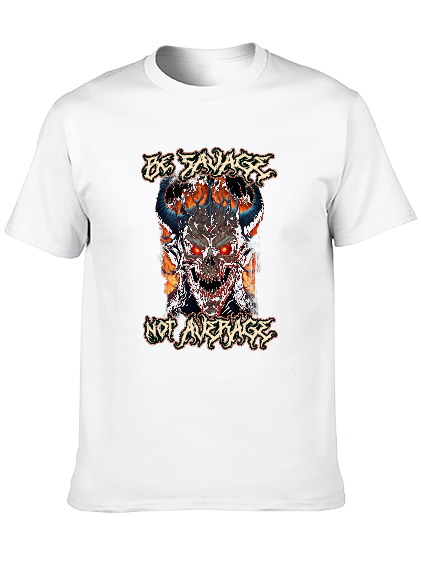 Be Savage T-Shirt: Demon Skull Graphic Tee