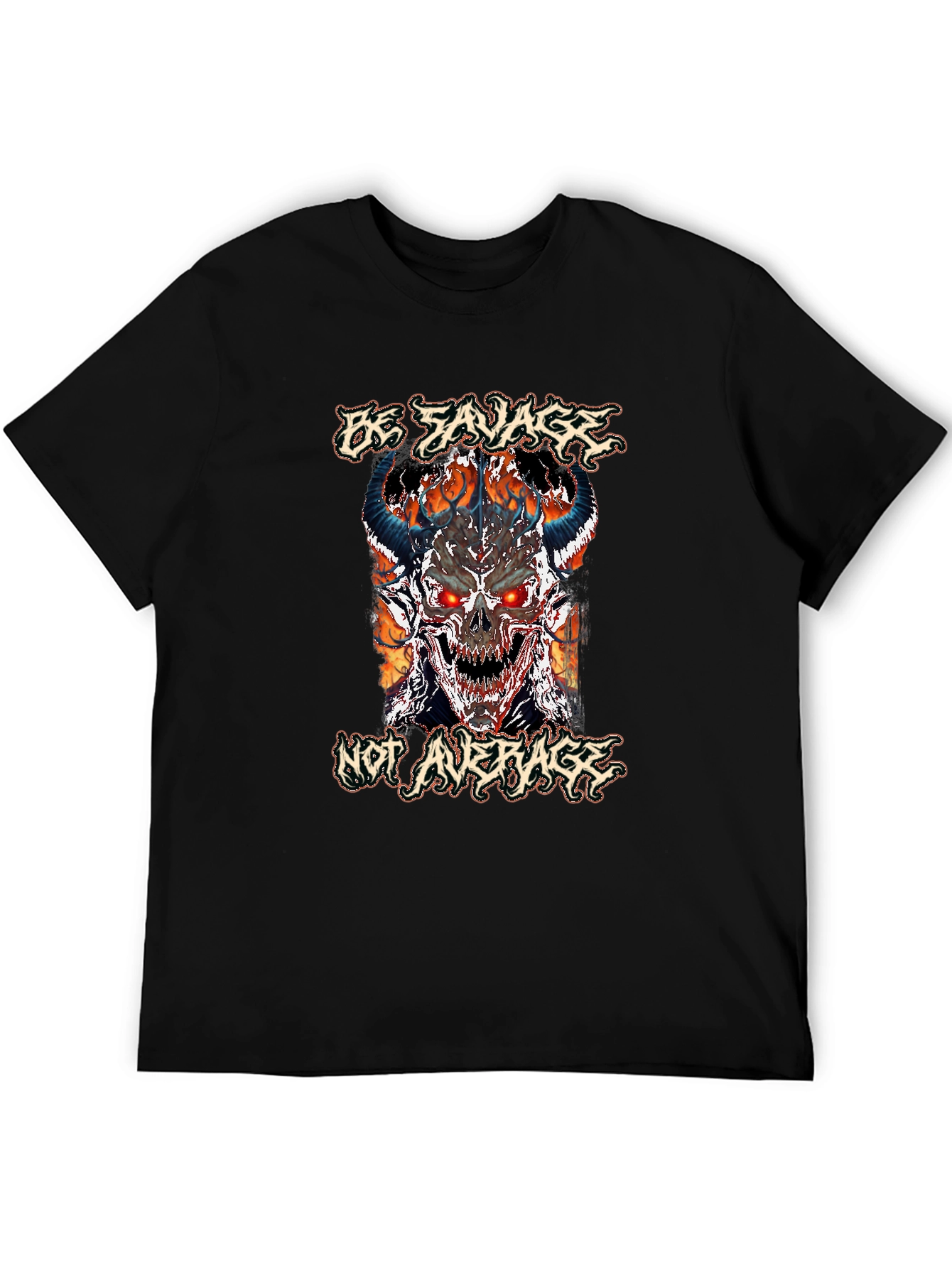 Be Savage T-Shirt: Demon Skull Graphic Tee