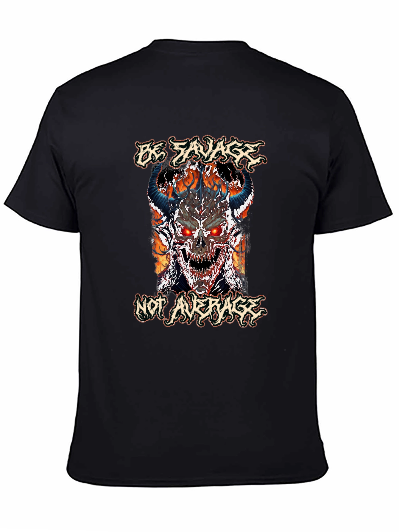 Be Savage T-Shirt: Demon Skull Graphic Tee