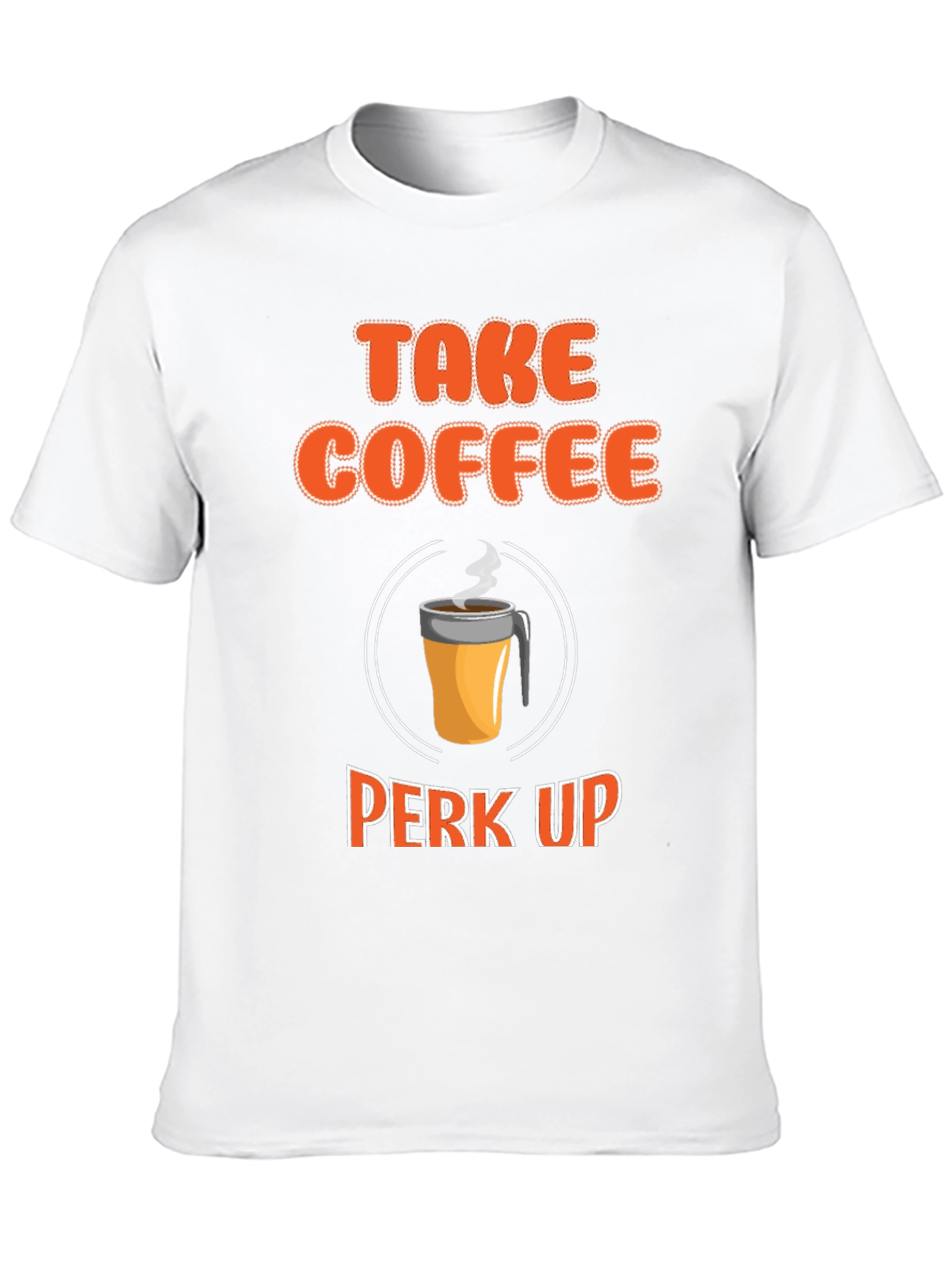 Take Coffee Perk Up Black Graphic Tee