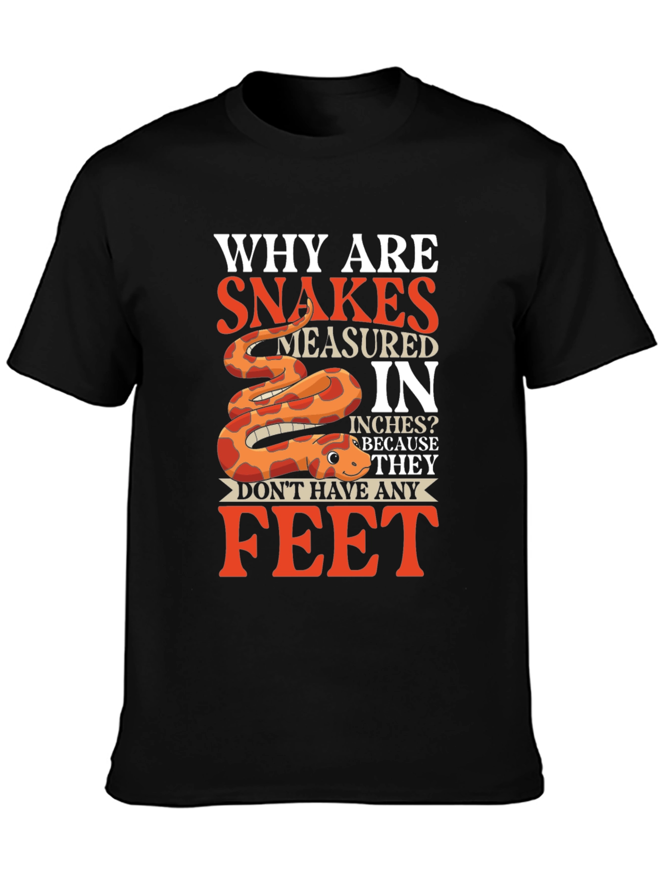 Snakes Measured in Inches Mens T-Shirt