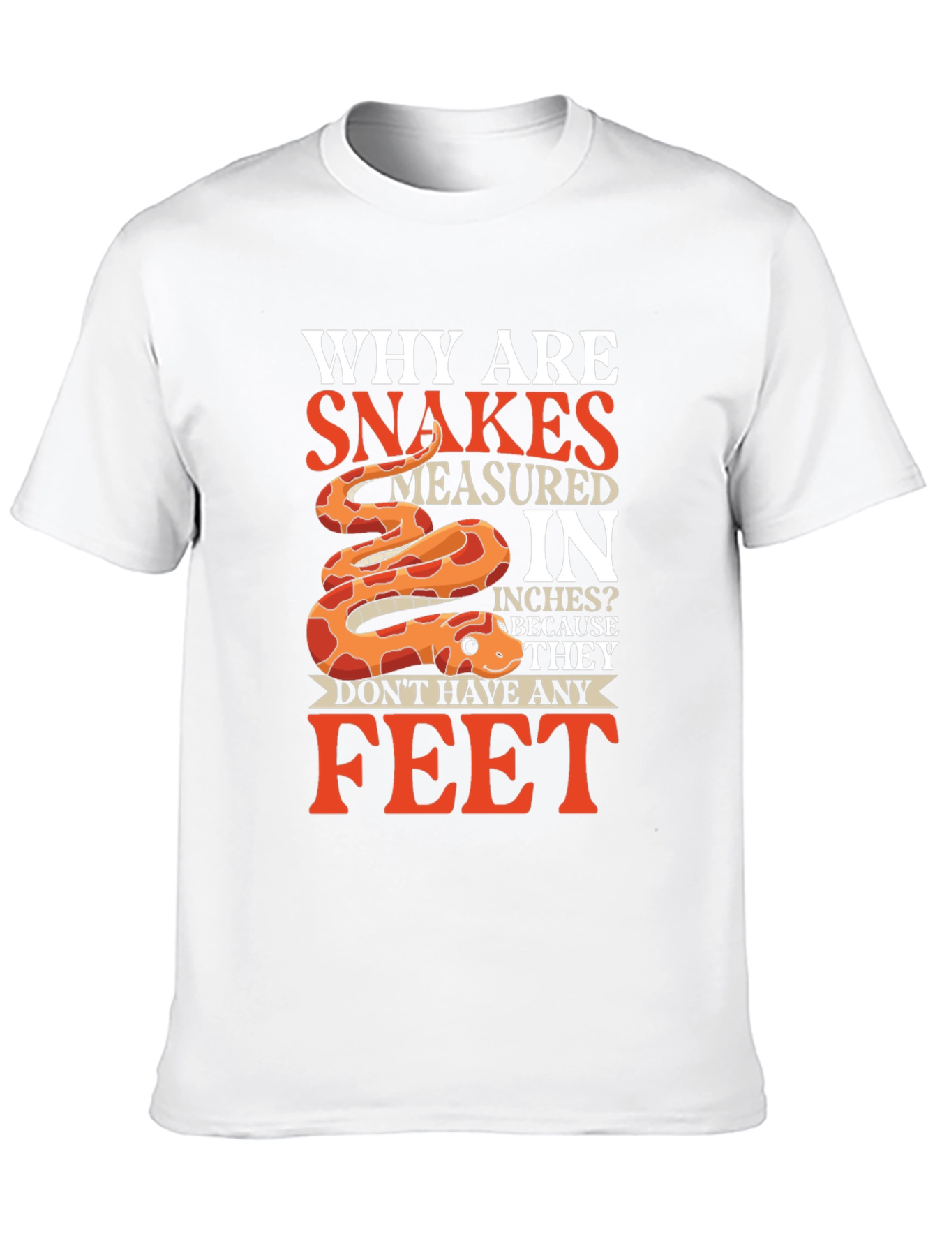 Snakes Measured in Inches Mens T-Shirt