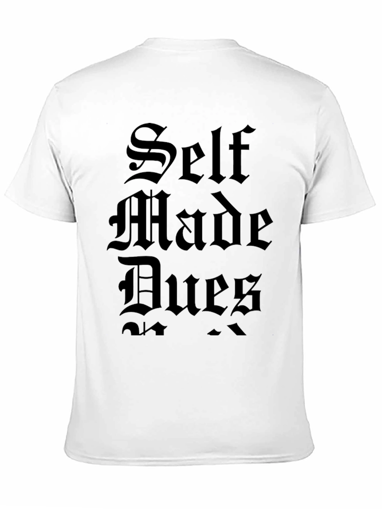 Self Made Dues Graphic Tee - Black Cotton T-Shirt