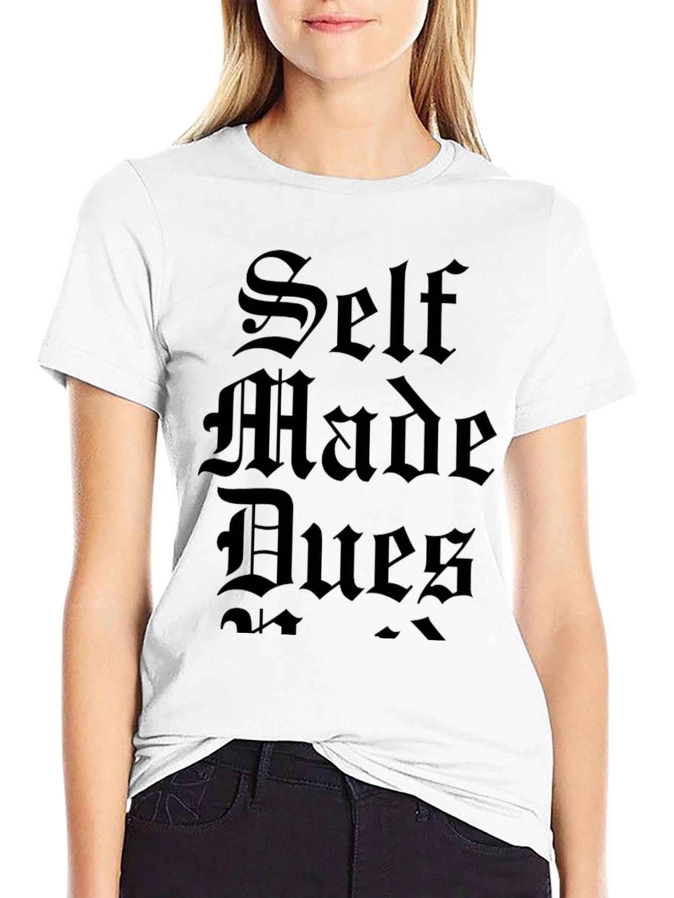 Self Made Dues Graphic Tee - Black Cotton T-Shirt