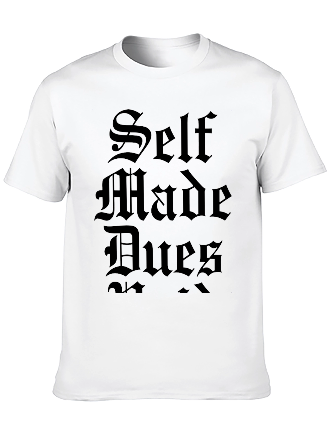 Self Made Dues Graphic Tee - Black Cotton T-Shirt