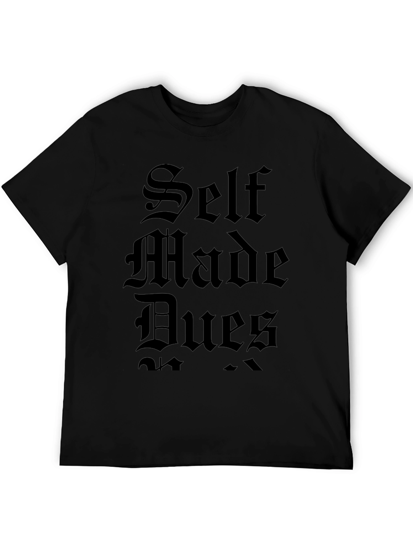 Self Made Dues Graphic Tee - Black Cotton T-Shirt